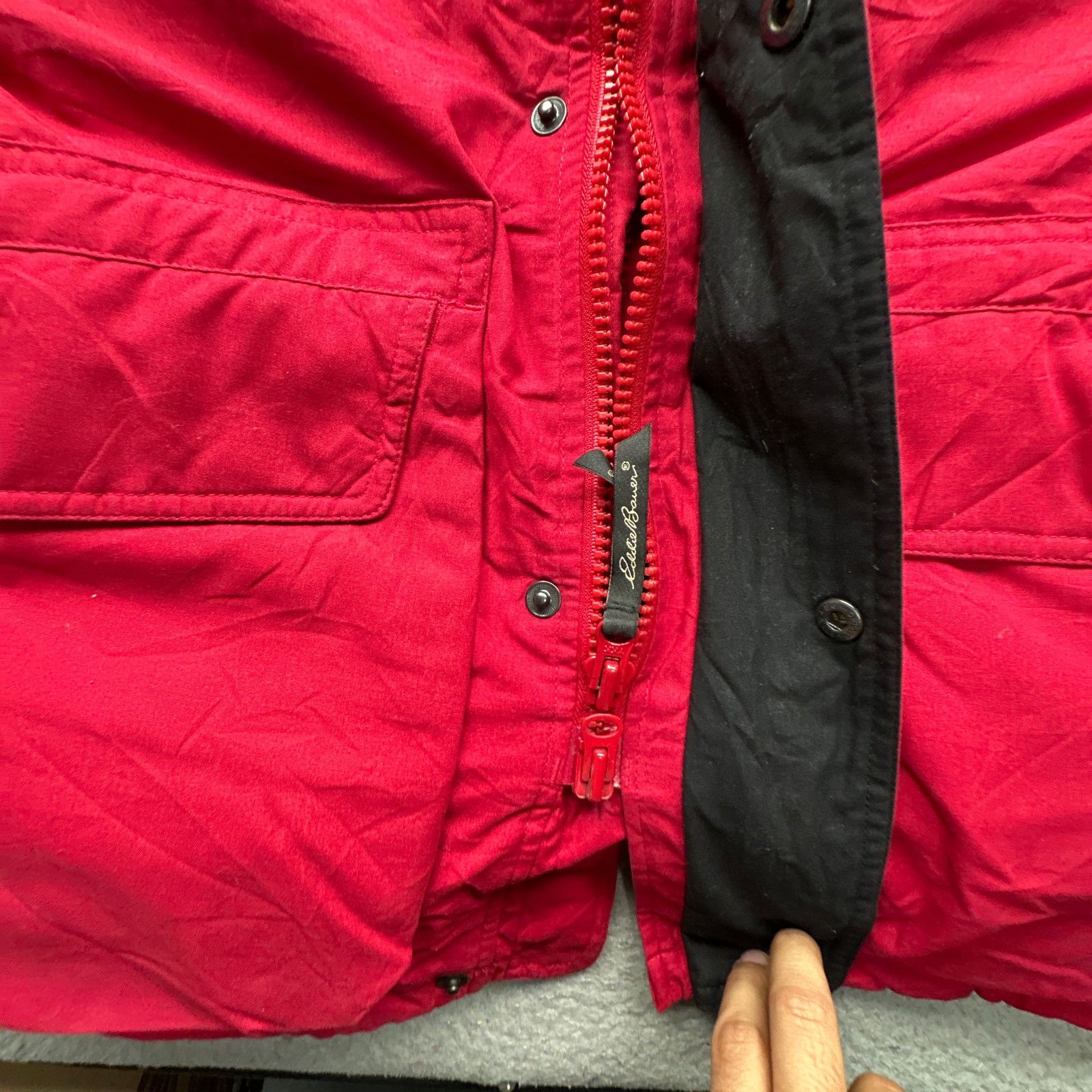 Eddie Bauer Eddie Bauer 0297 Goose Down Jacket Men Medium Red Black Size US M / EU 48-50 / 2 - 12 Thumbnail