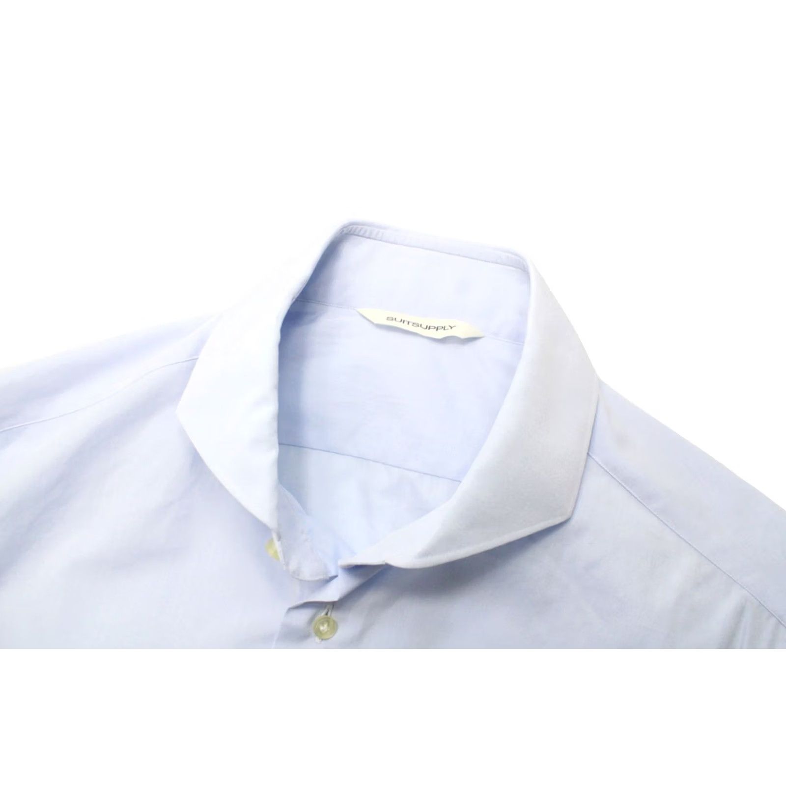 Suitsupply Suitsupply Regular Formal Shirt Men's LARGE Cutaway Neck Button Up Blue Shirt Size 42R - 4 Thumbnail