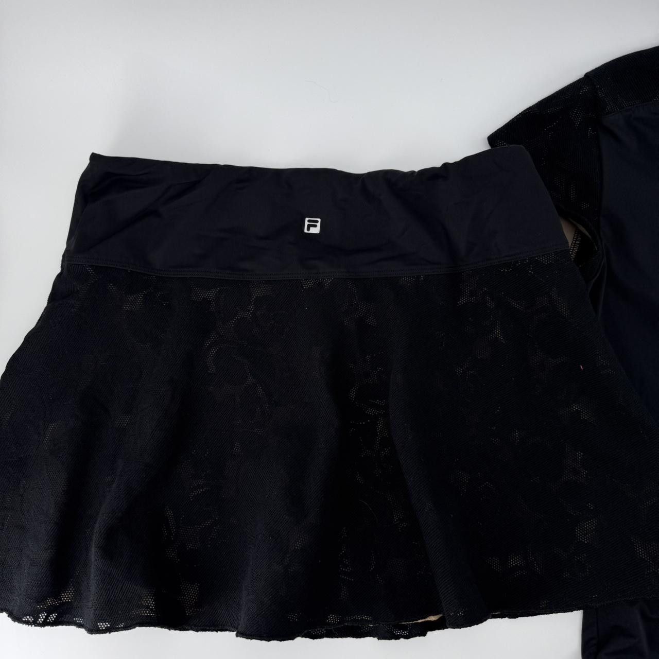 Fila Fila Black Tennis Skort & Top Matching Set M Built-in Shorts Size 32" / US 10 / IT 46 - 2 Thumbnail