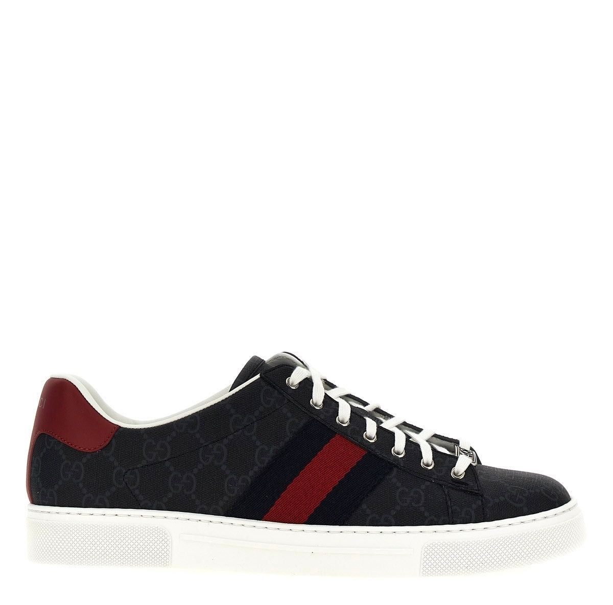GUCCI MEN’S GUCCI ACE SNEAKERS WITH WEB SIZE 6