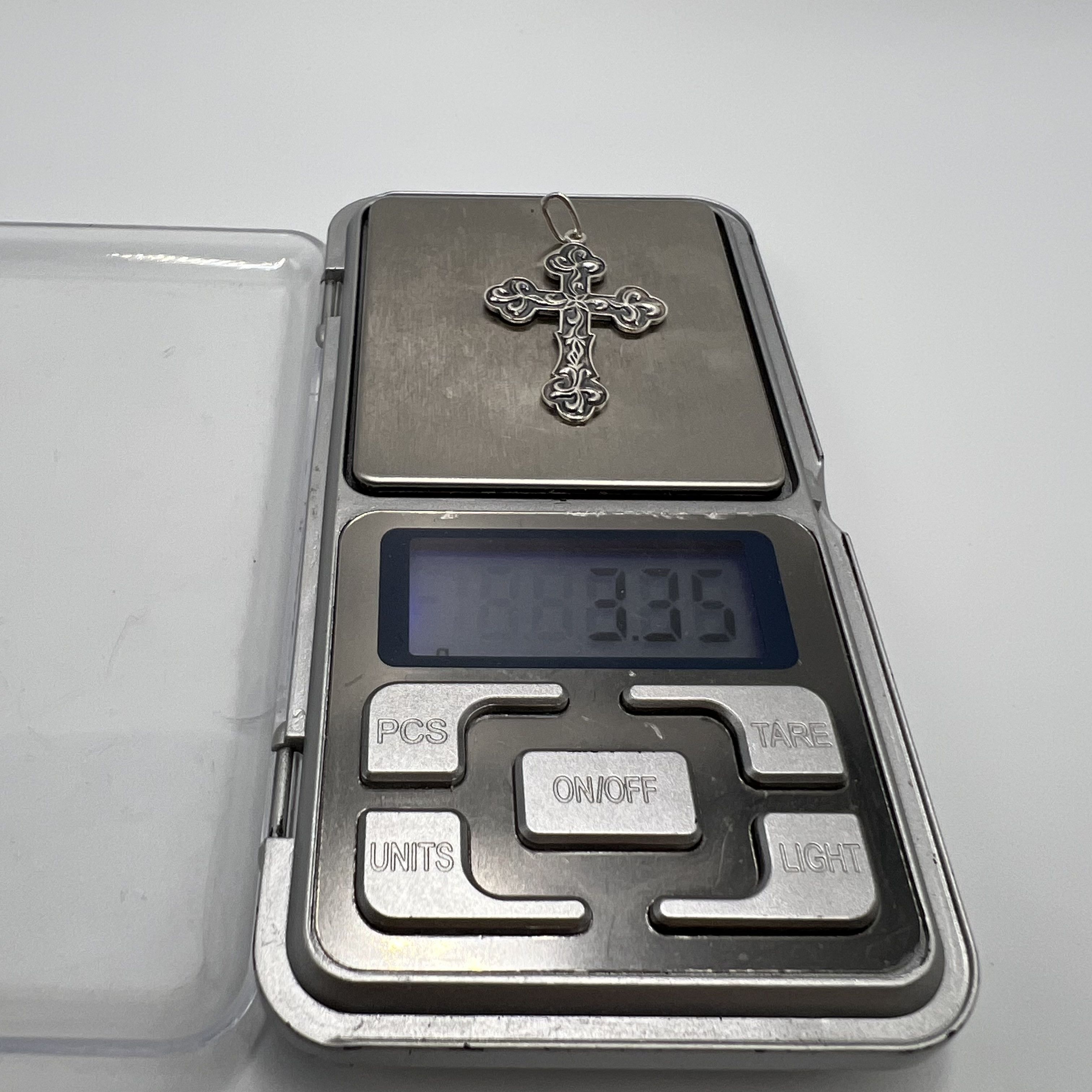 Vintage Vintage Pendant Icon Cross Jewelry Sterling Silver 3.35gr Size ONE SIZE - 6 Thumbnail