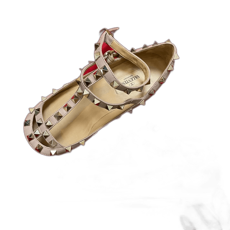 Valentino Valentino Red Double Ring Flat Shoes Size US 5 / IT 35 - 1 Thumbnail