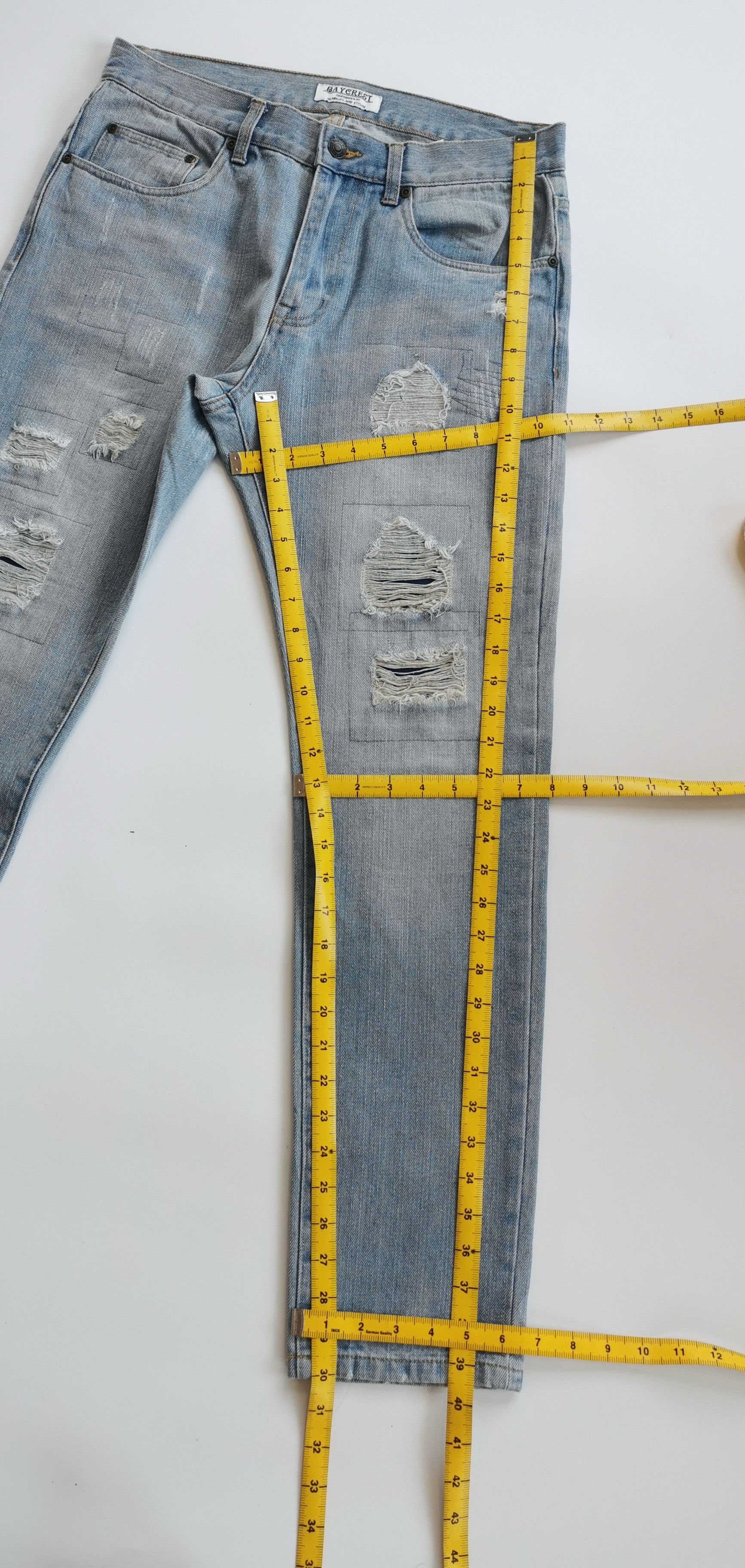 Fear of God Distressed Light Wash Denim Jeans Looklike Fear Of God Size US 31 - 8 Thumbnail