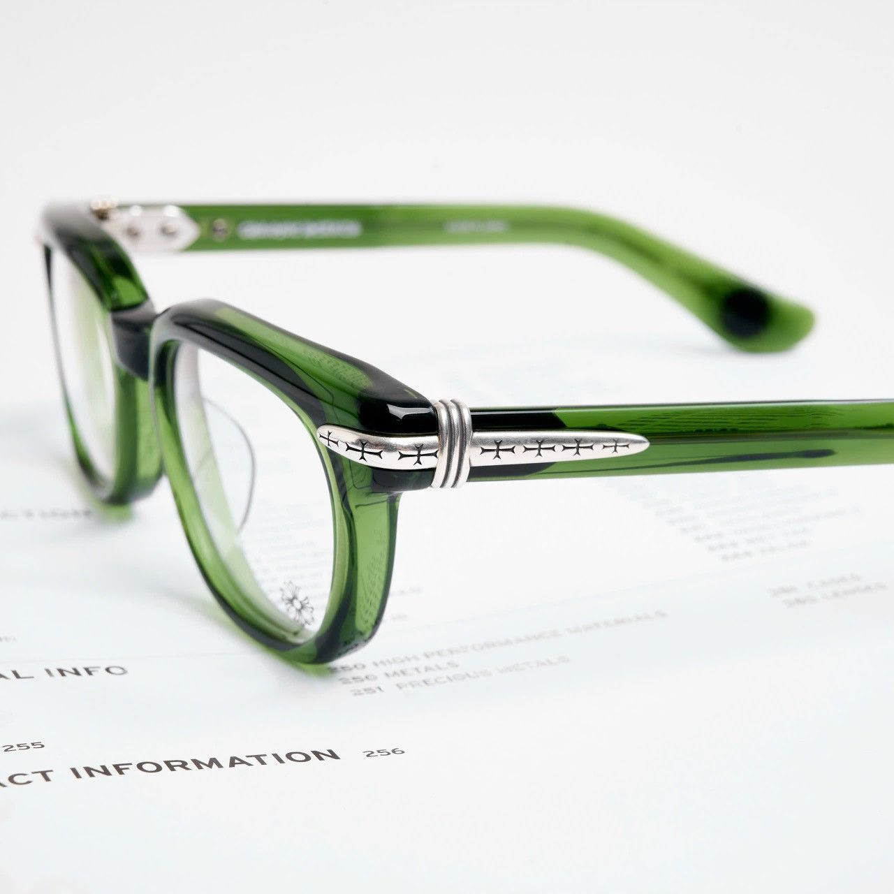 Chrome Hearts CHROME HEARTS DRIPPIN DARK OLIVE GLASSES Size ONE SIZE - 3 Thumbnail