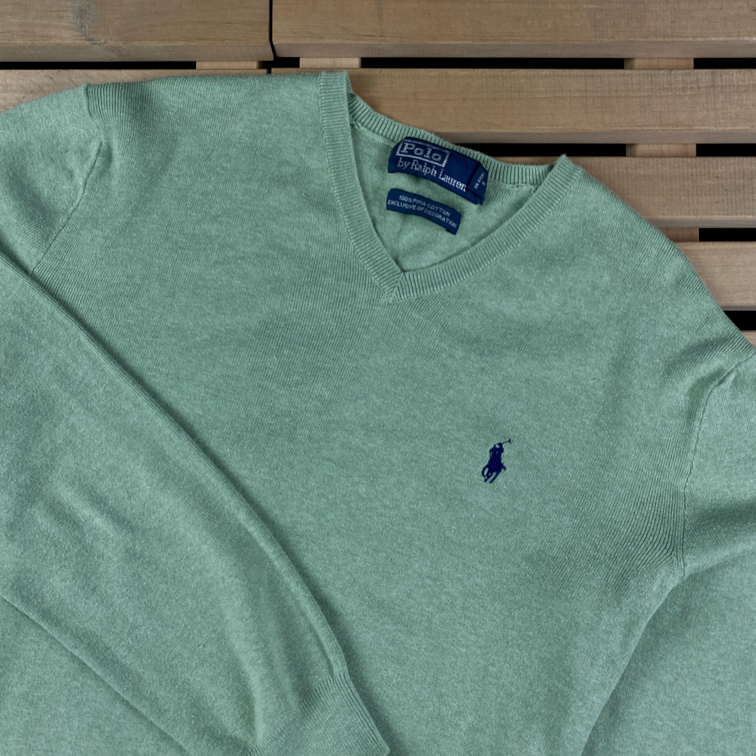 Polo Ralph Lauren × Ralph Lauren × Vintage Mens Sweater Jumper Polo by Ralph Lauren V Neck Size S Size US S / EU 44-46 / 1 - 2 Thumbnail