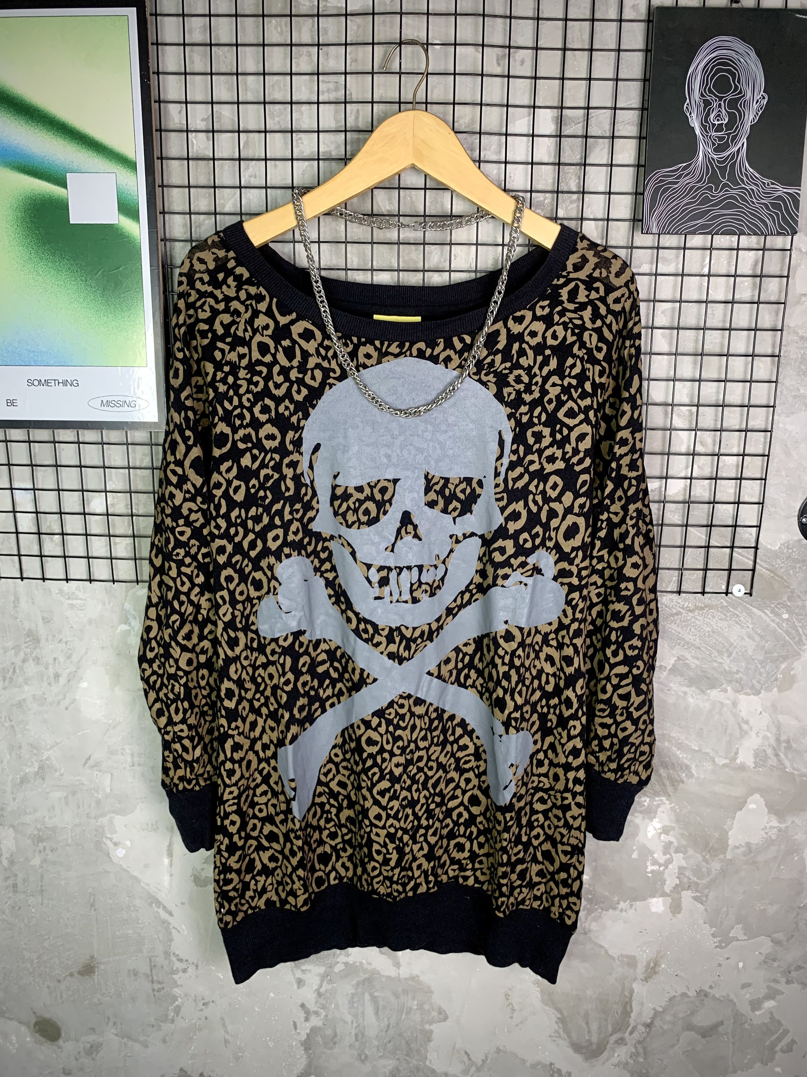 Super Lovers Y2K Supers Lovers Leopard Skull CrossBones LS Size US S / EU 44-46 / 1 - 1 Thumbnail