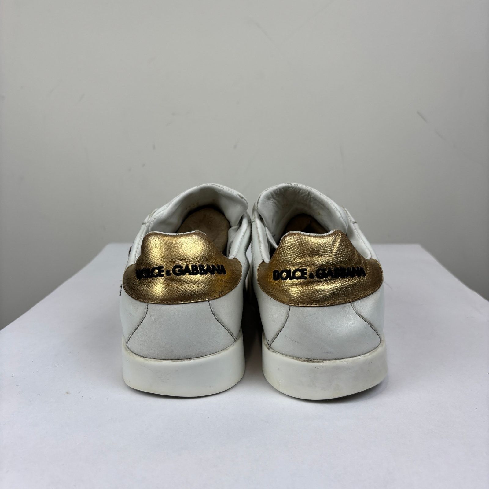 Dolce & Gabbana Dolce & Gabbana Portofino Crown Patch Leather Sneakers 9 Size US 9 / EU 42 - 4 Thumbnail