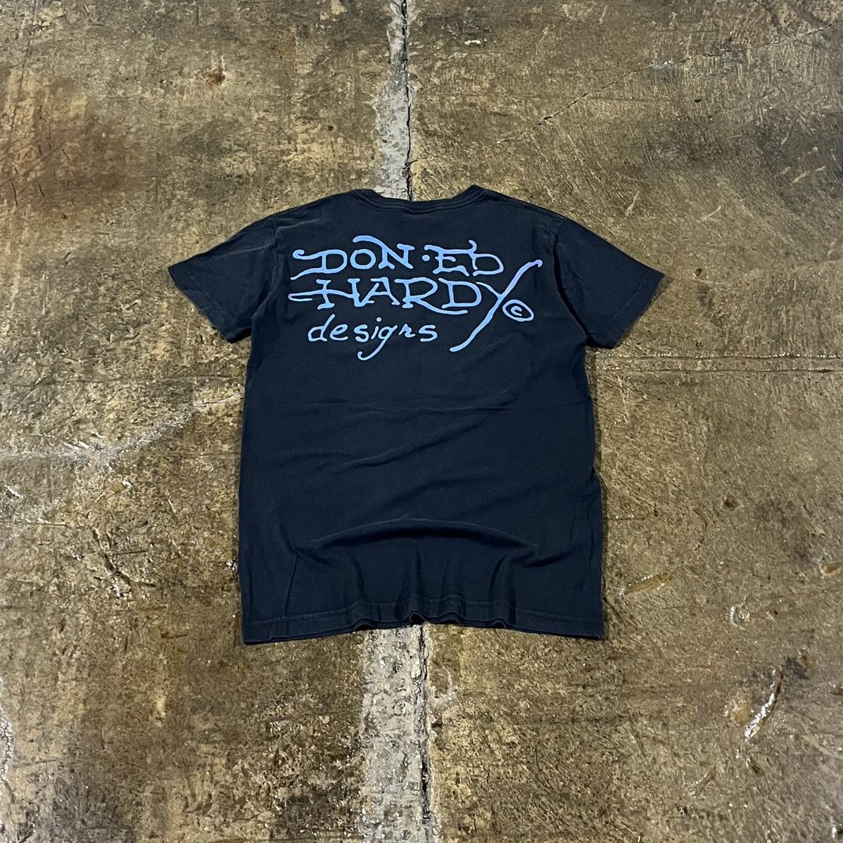 Ed Hardy × Japanese Brand × Vintage Crazy Ed Hardy Y2K Japanese Grunge Skater Style Tee Shirt Size US S / EU 44-46 / 1 - 2 Thumbnail