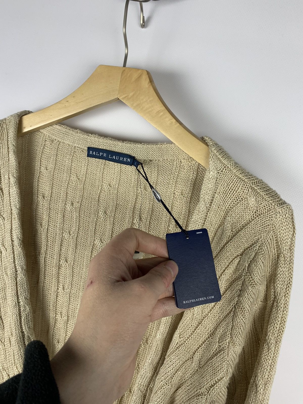 Ralph Lauren New with tags Ralph Lauren Cable Knit Linen Cardigan Belted Size L / US 10 / IT 46 - 10 Thumbnail
