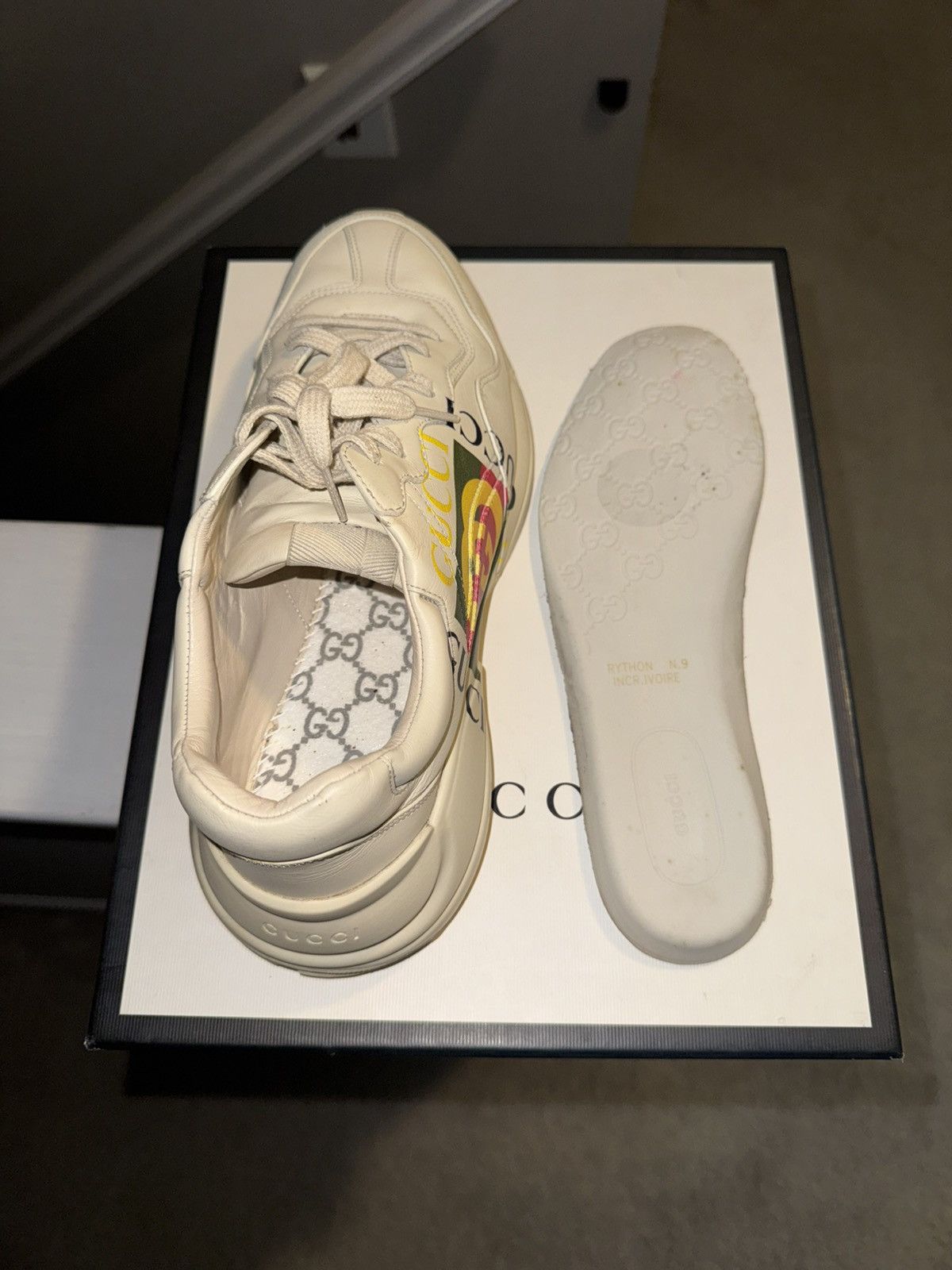 Gucci Gucci Rhyton Logo Ivory Size US 10.5 / EU 43-44 - 9 Thumbnail