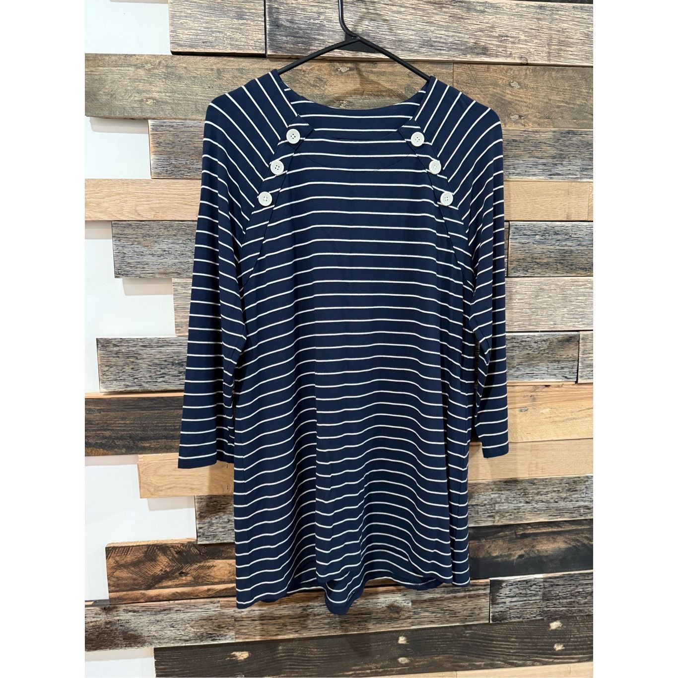 Other J Jill navy blue 3/4 sleeves top sz small Size S / US 4 / IT 40 - 1 Thumbnail