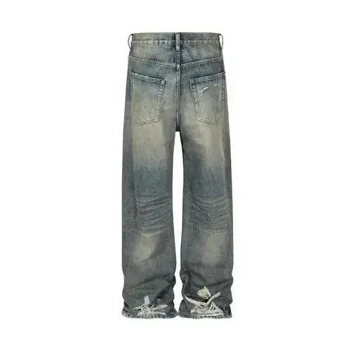 Japanese Brand Y2K Washed Dirty Baggy Blue Jeans Vintage Style Size US 30 / EU 46 - 4 Thumbnail
