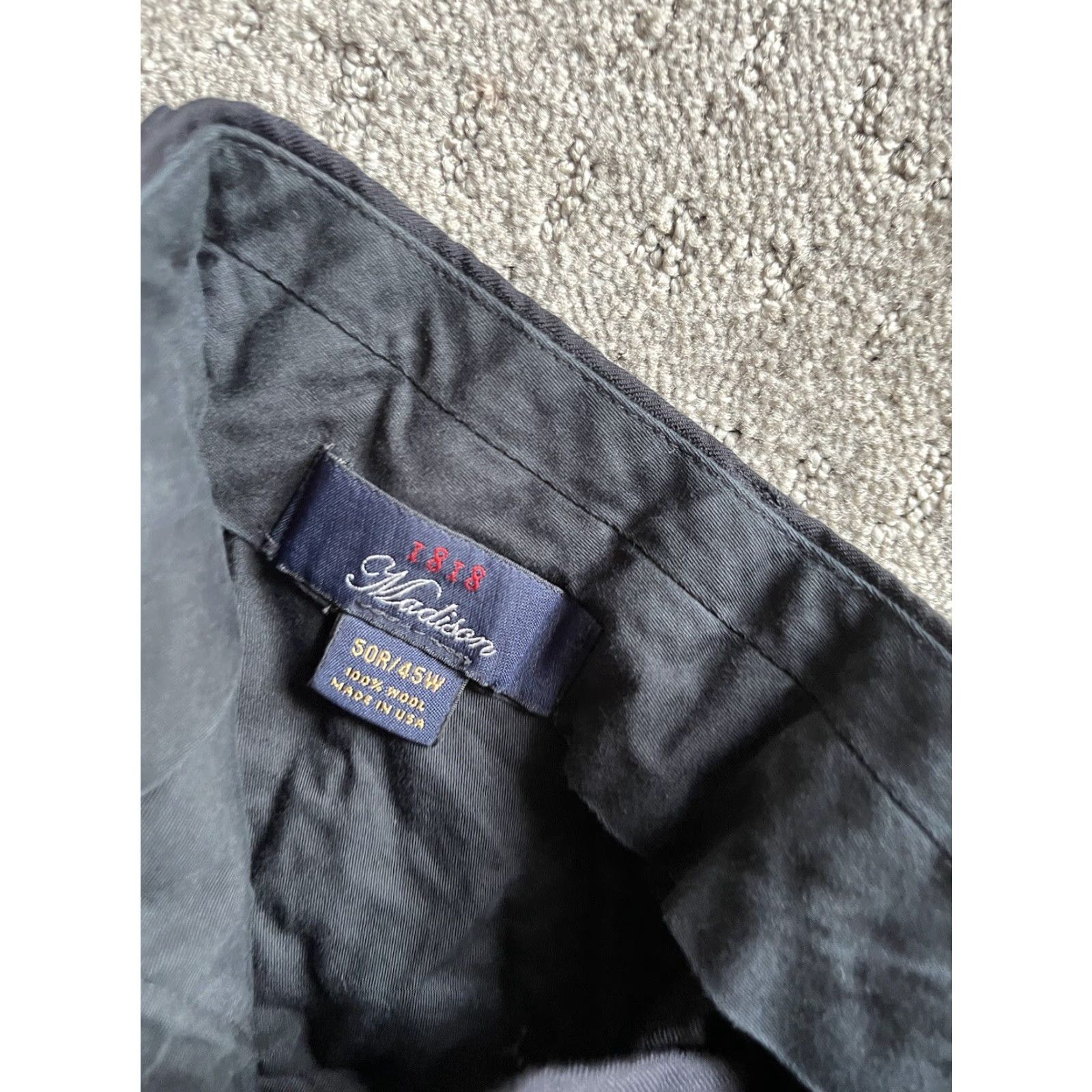Brooks Brothers Brooks Brothers Pants Mens 50R/45W Navy Wool Dress Pants Size US 34 / EU 50 - 5 Thumbnail