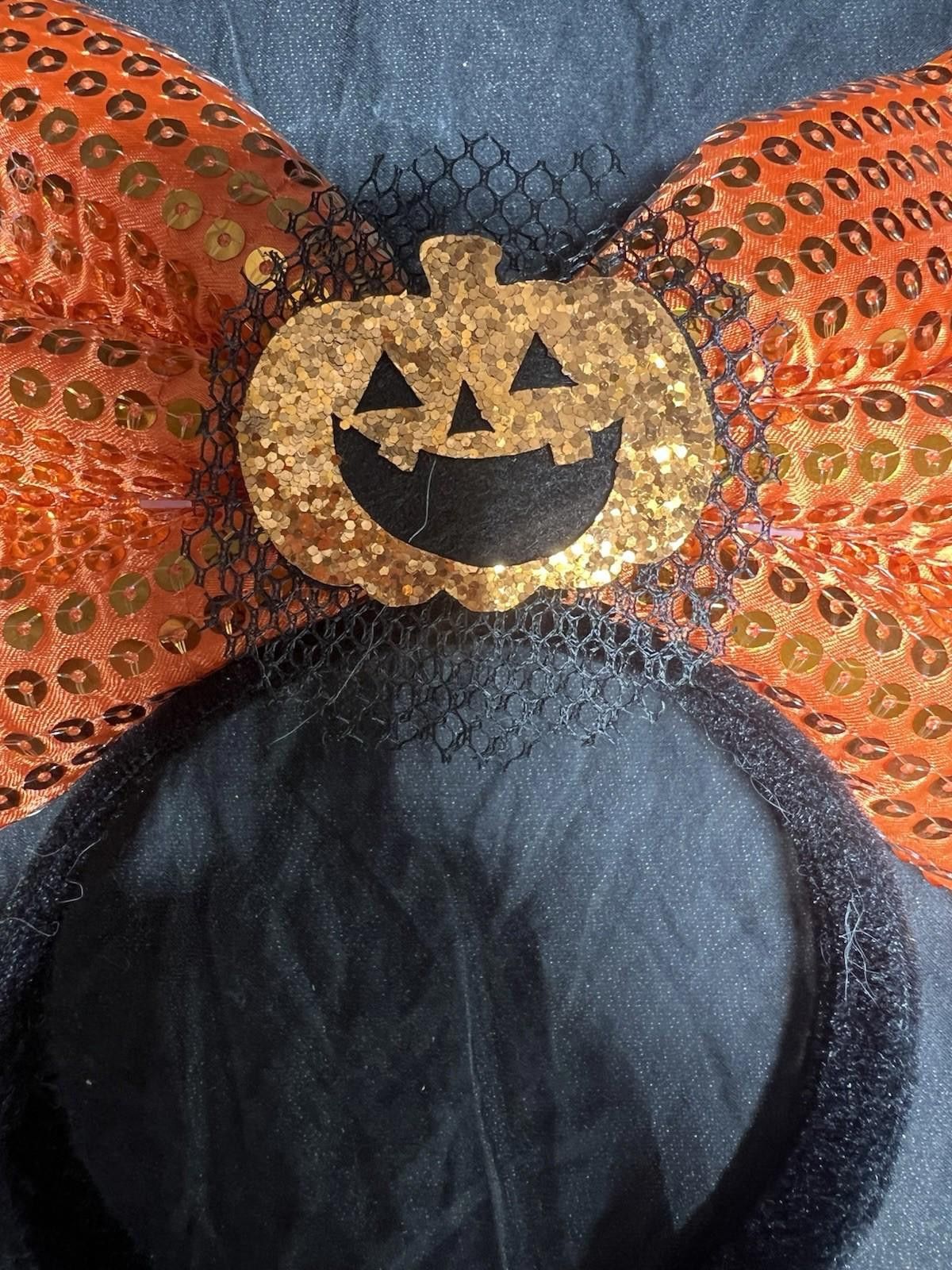 The Unbranded Brand HALLOWEEN PUMPKIN SEQUINED HEADBAND ORANGE/BLACK Size ONE SIZE - 2 Thumbnail