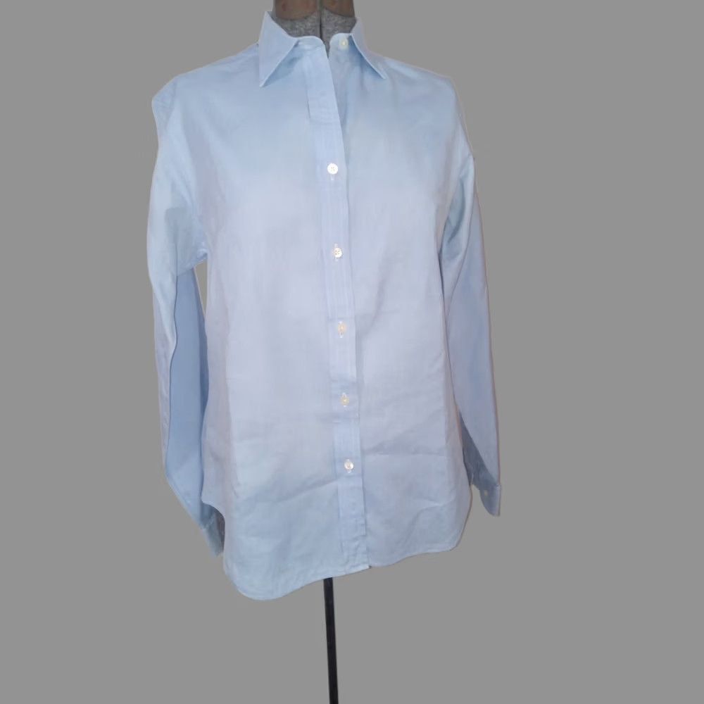 Vintage Essenza Blue Button-Up Shirt Womens L Blue Button-Up Shirt Womens L Essenza Blue Button-Up Shirt Womens L Blue Button-Up Shirt Womens L Size L / US 10 / IT 46 - 1 Thumbnail
