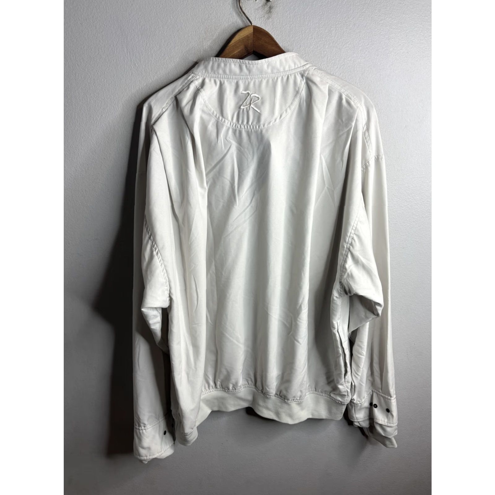 Vintage Zero Restriction Golf Windbreaker Jacket Mens Large White Lightweight Pullover Windbreaker Size US L / EU 52-54 / 3 - 5 Thumbnail
