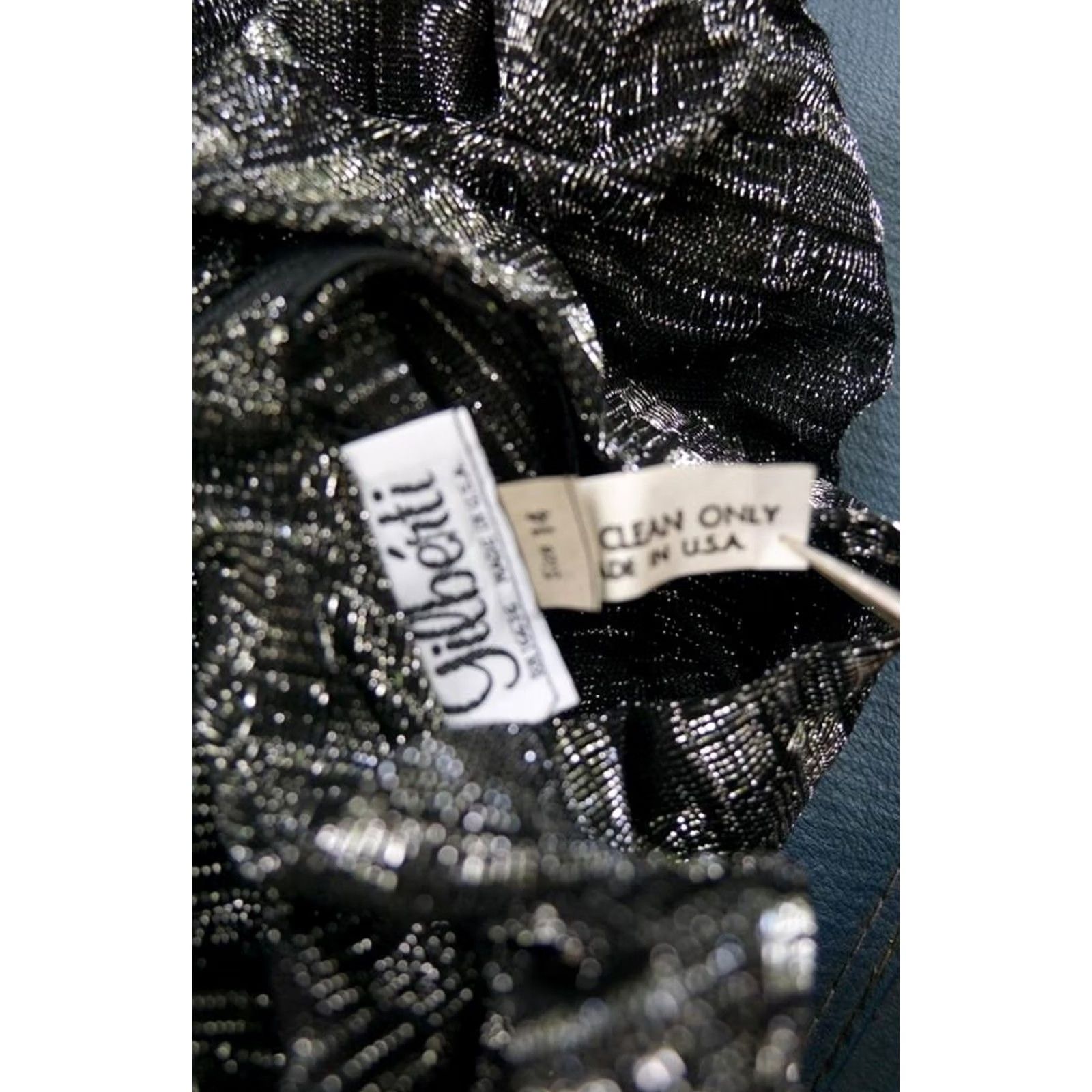 Vintage VINTAGE Gilberti Label Black Cocktail Dress Sparkle 1980s Size 14 Size XL / US 12-14 / IT 48-50 - 7 Thumbnail