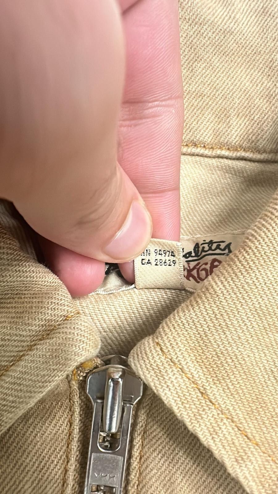 Stussy Stussy Denim Zip Work Jacket Sand Size S Size US S / EU 44-46 / 1 - 7 Thumbnail