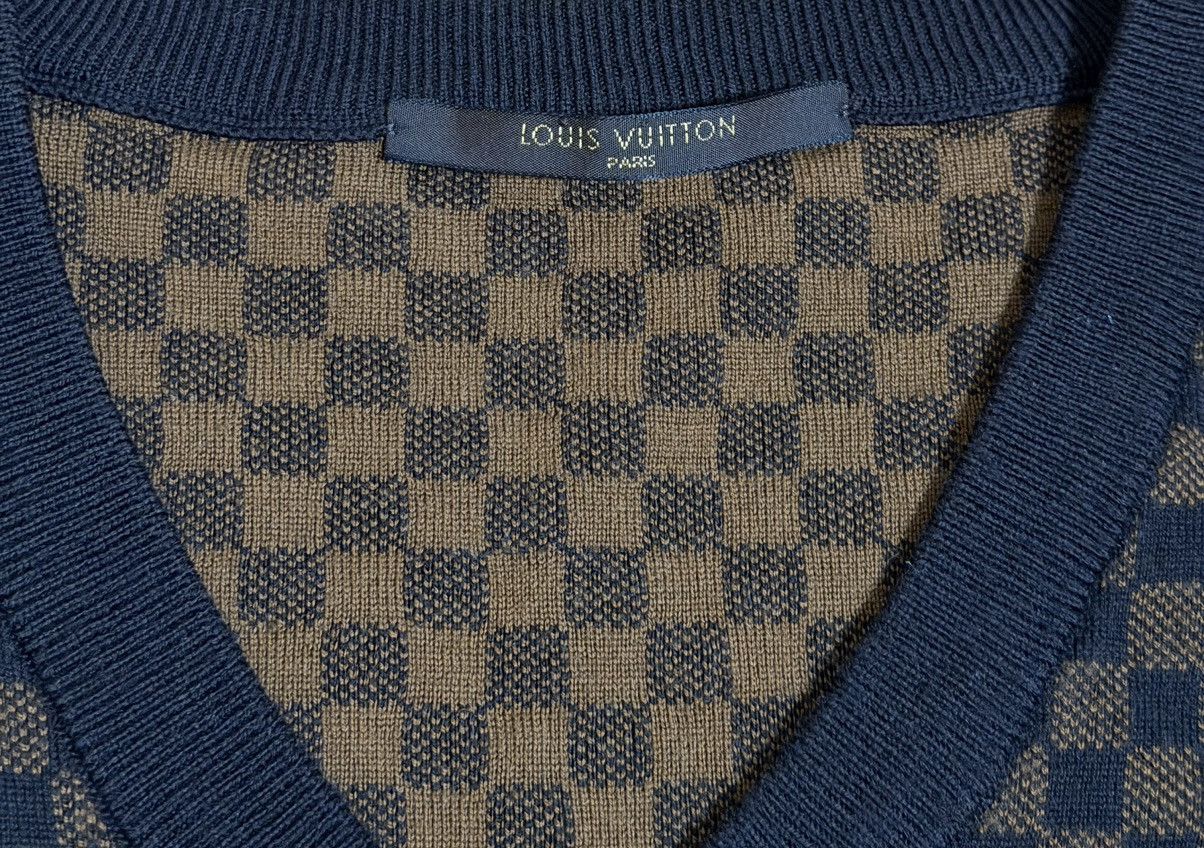 Louis Vuitton 🔥Louis Vuitton Damier V Neck Sweater/LV Monogram Sweater Size US L / EU 52-54 / 3 - 5 Thumbnail