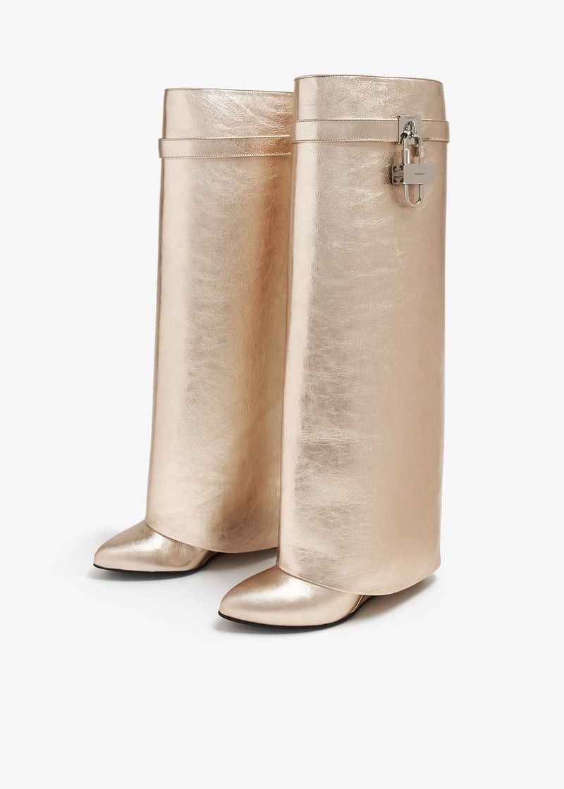 o1w1db10525 Shark Lock Pant Boots in Gold