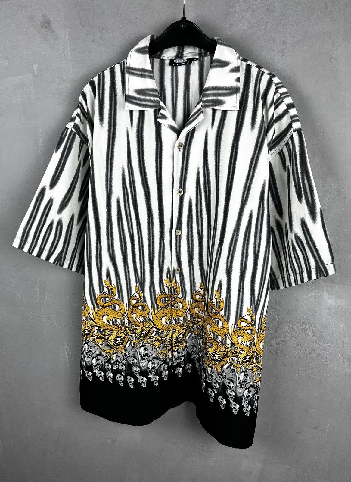 Japanese Brand × Vintage Oxyzone Dragon Japanese Style Vintage 90s All Over Mesh Tee Size US M / EU 48-50 / 2 - 1 Thumbnail