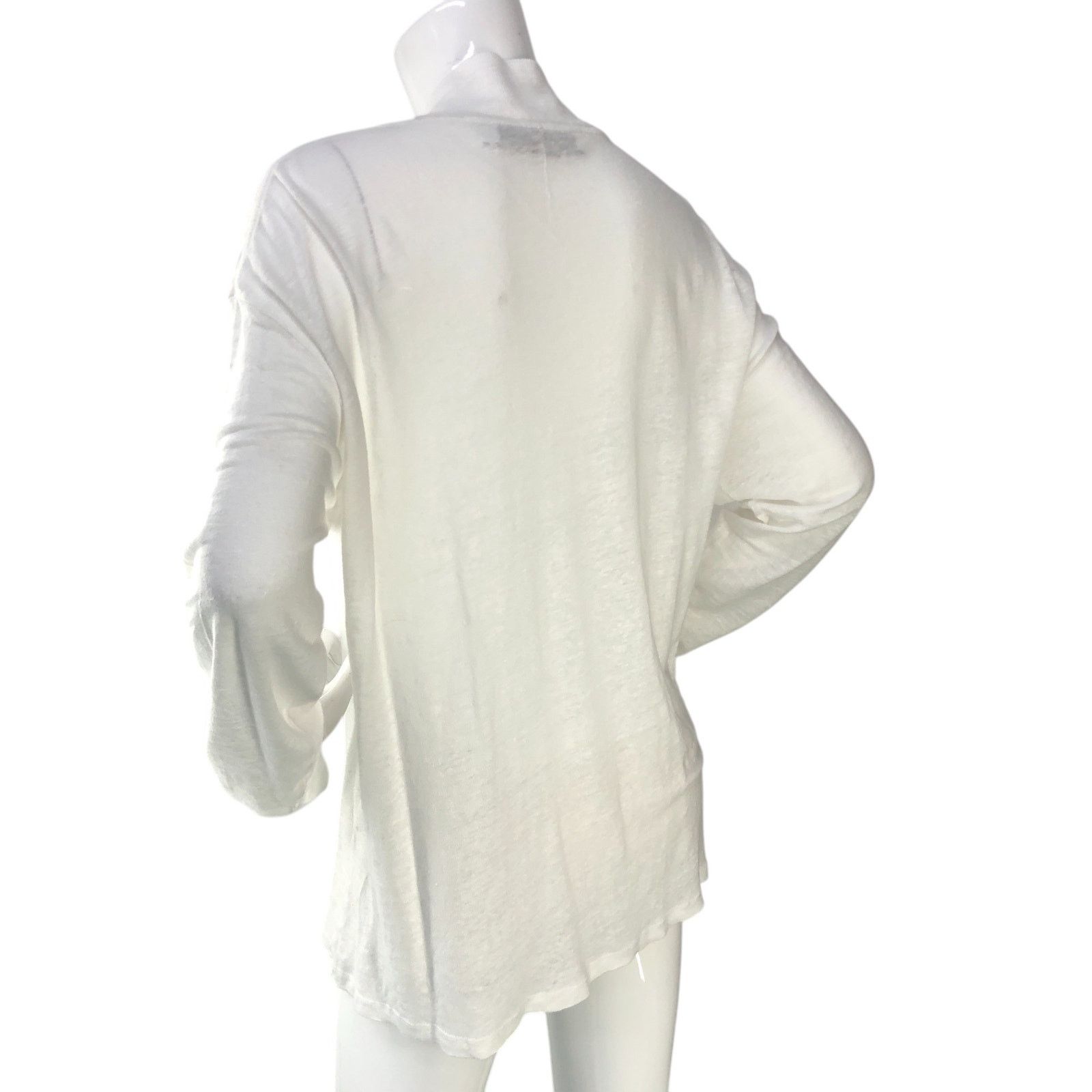 Iro IRO Paris Size S Tunic Top Cowl Neck Long Sleeve Linen White Size S / US 4 / IT 40 - 6 Thumbnail