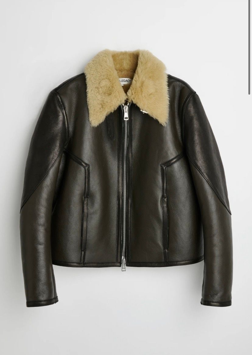Pre-owned Our Legacy Pilot Shearling Jacket In Black