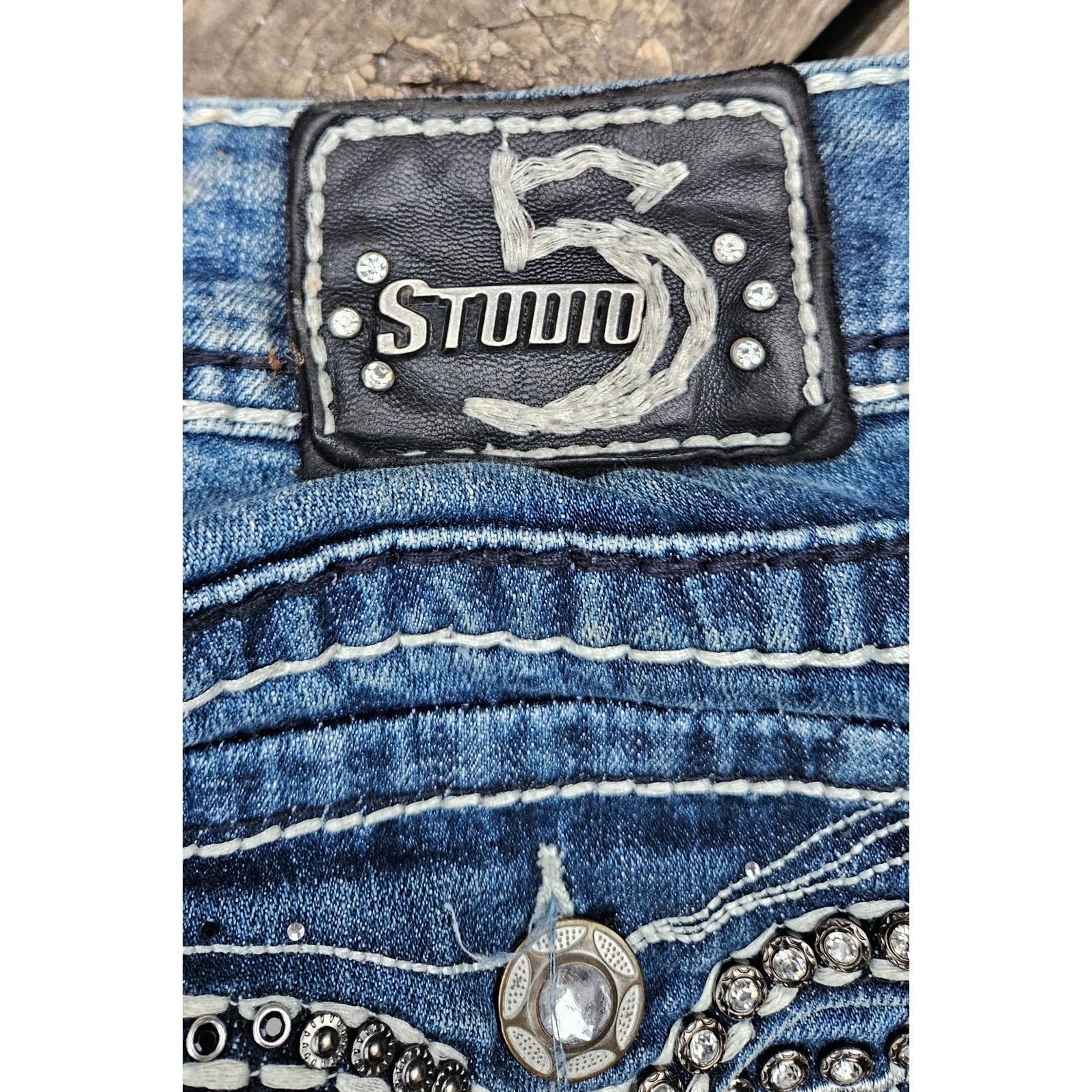 & Other Stories Back to School Jeans, Studded Pocket Studio5, Boot 5 x 33 Size 27" / US 4 / IT 40 - 3 Thumbnail