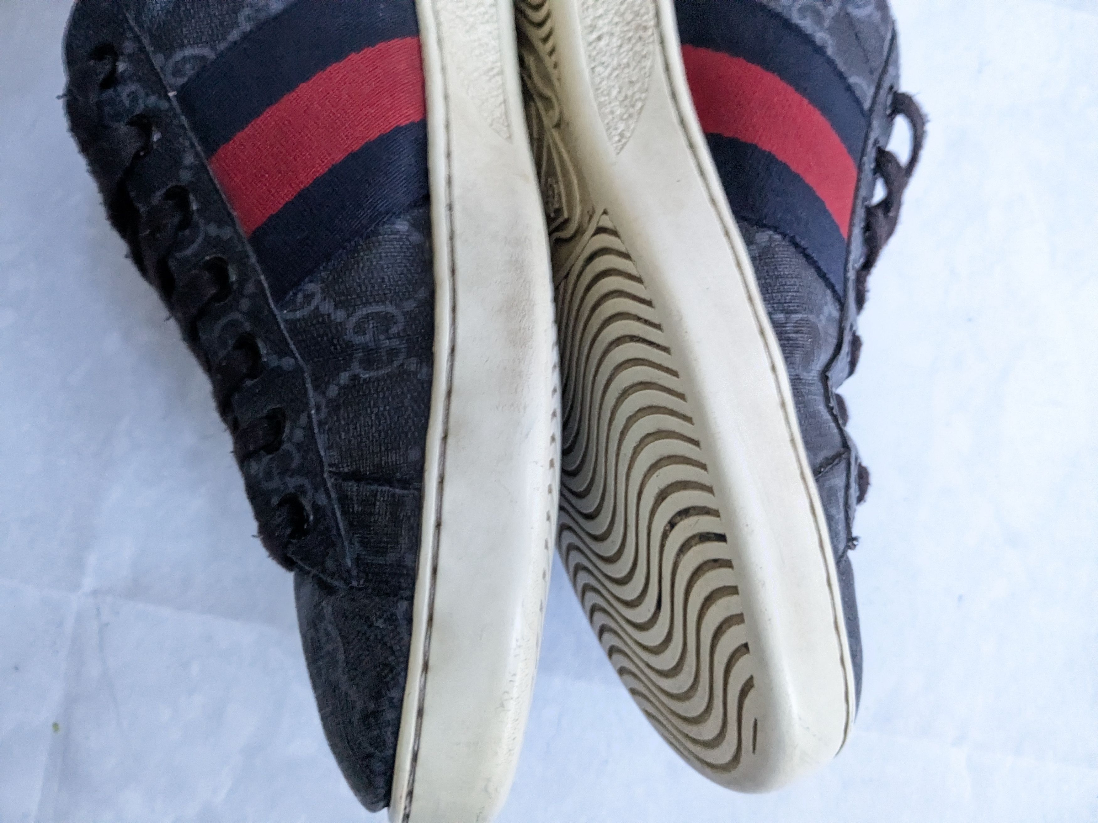 Gucci Gucci Ace GG Monogram Sneakers Black 9 Logo Size US 9 / EU 42 - 8 Thumbnail