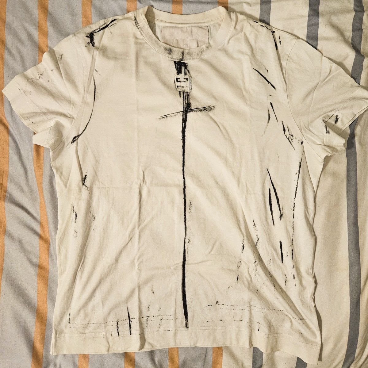 image of Givenchy Trompe-L' Oeil Effect Oversized T-Shirt in White, Men's (Size Small)