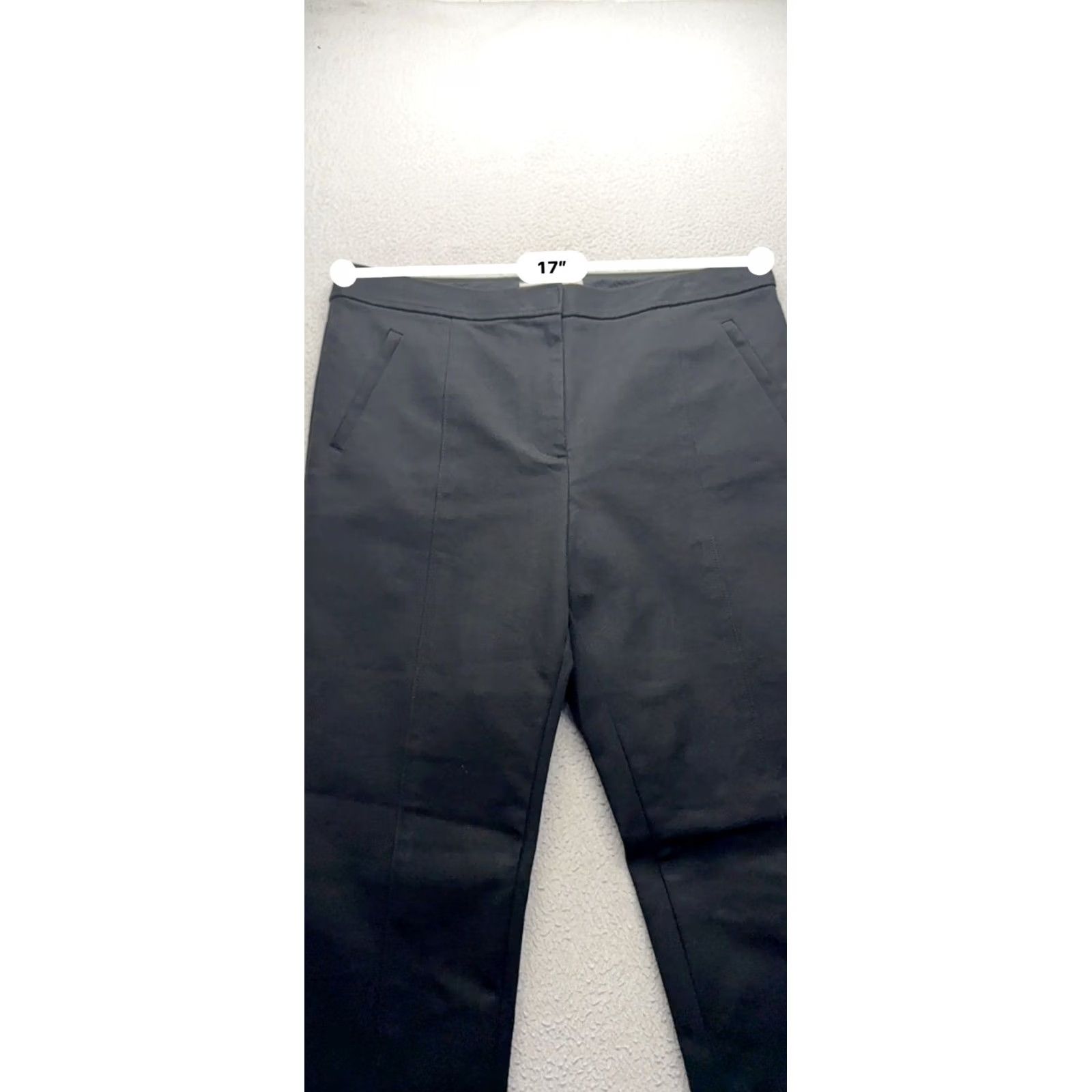 Tory Burch Tory Burch Black Stretch Cotton Blend Slim Fit Pants Size 12 Womens Dress Pants 12 Black Womens Size 34" / US 12 / IT 48 - 7 Thumbnail