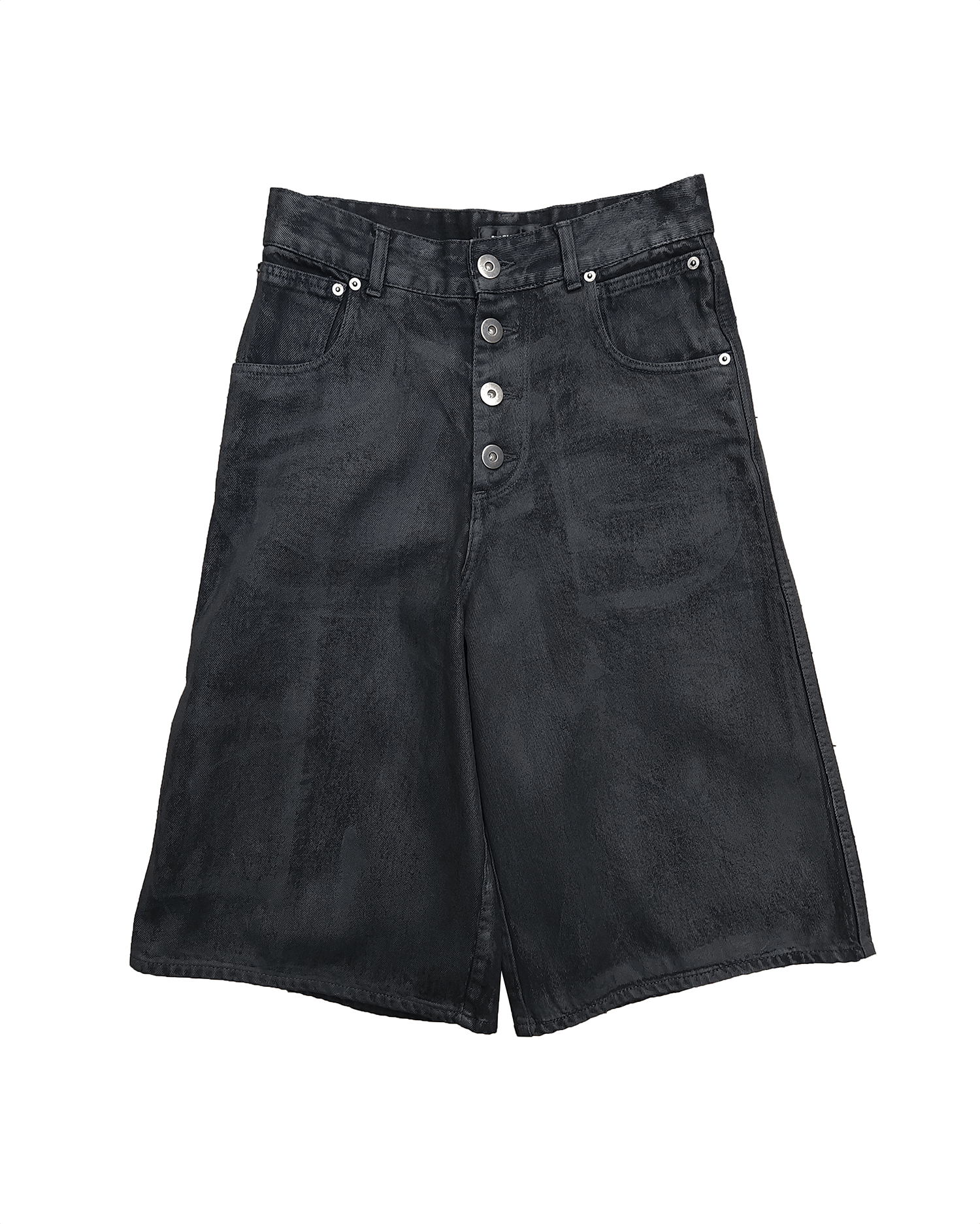 Other Det Blev Sent Waxed Denim Shorts Size US 28 / EU 44 - 1 Thumbnail