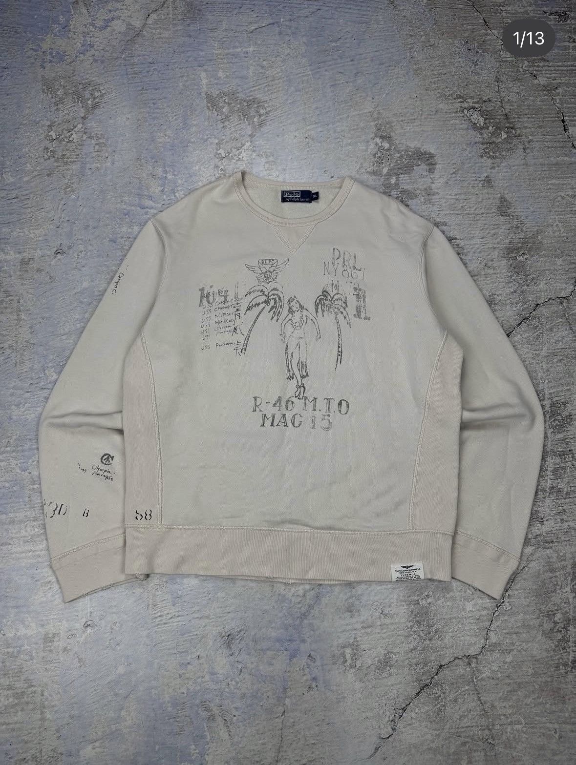Polo Ralph Lauren Polo Ralph Lauren vintage sweatshirt patchwork japaneese Size US XL / EU 56 / 4 - 1 Thumbnail