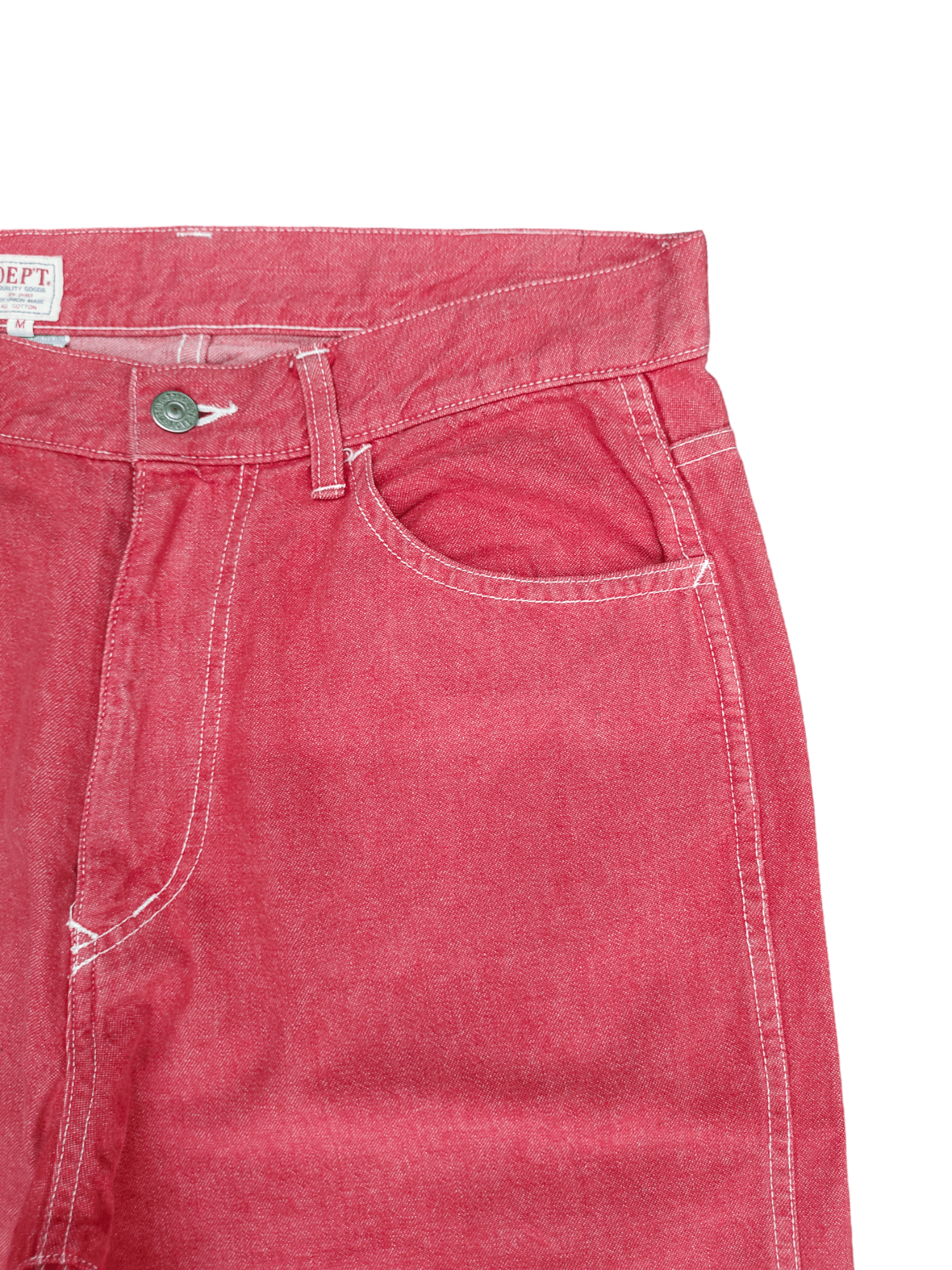 Number (N)ine × Undercover Baggy Jeans Dept Japan Red Denim Wide Leg IfSixWasNine Y2k Size US 30 / EU 46 - 3 Thumbnail