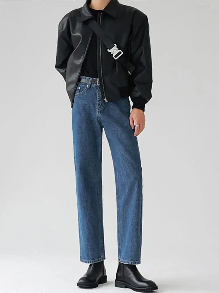 Japanese Brand Retro loose high street straight leg jeans Size US 32 / EU 48 - 3 Thumbnail