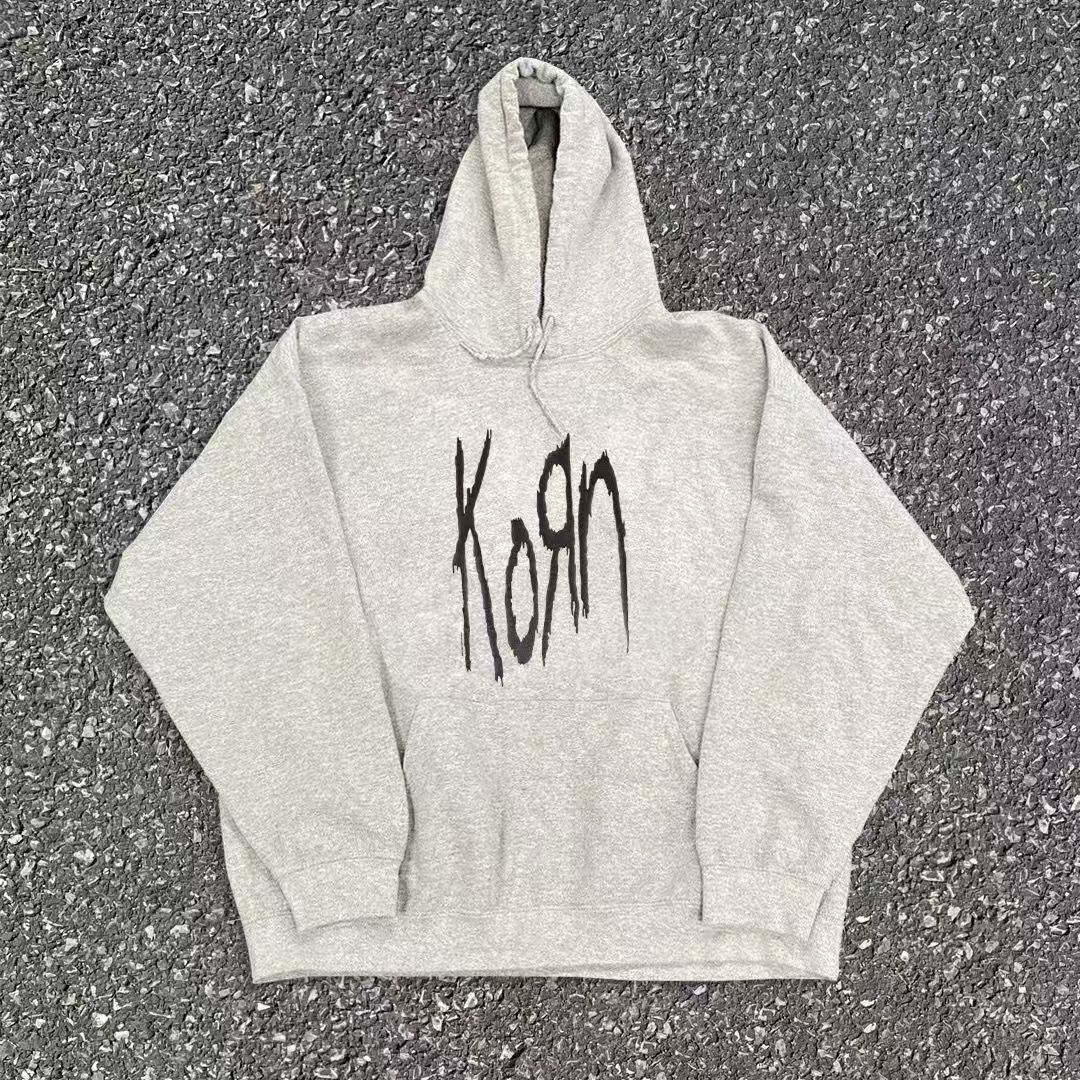 Japanese Brand Grey washed vintage letter print hoodie Size US M / EU 48-50 / 2 - 1 Thumbnail