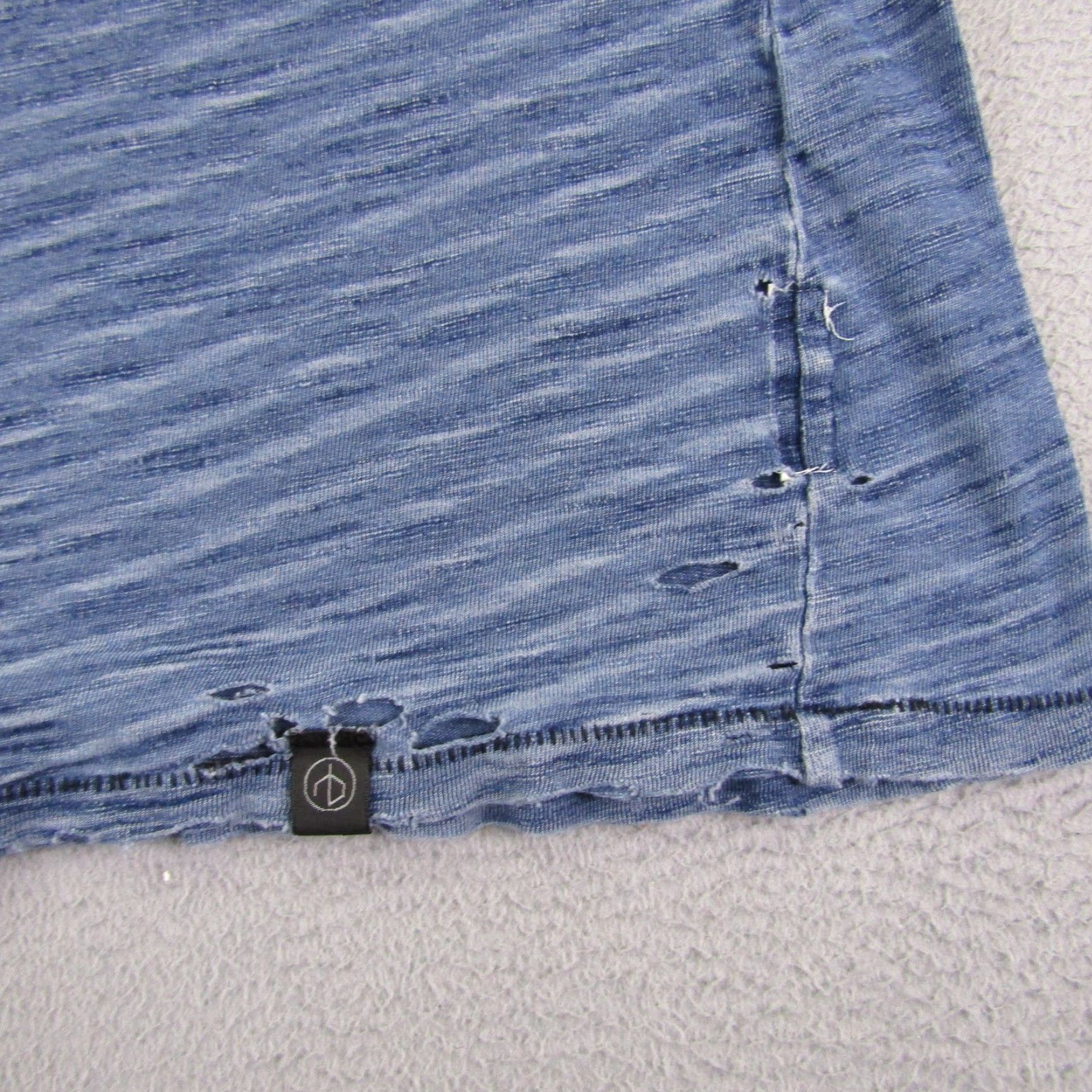 Rag & Bone Rag & Bone Shirt Womens M Blue Distressed Indigo Pocket Top Tee New York Shirt Size M / US 6-8 / IT 42-44 - 7 Thumbnail