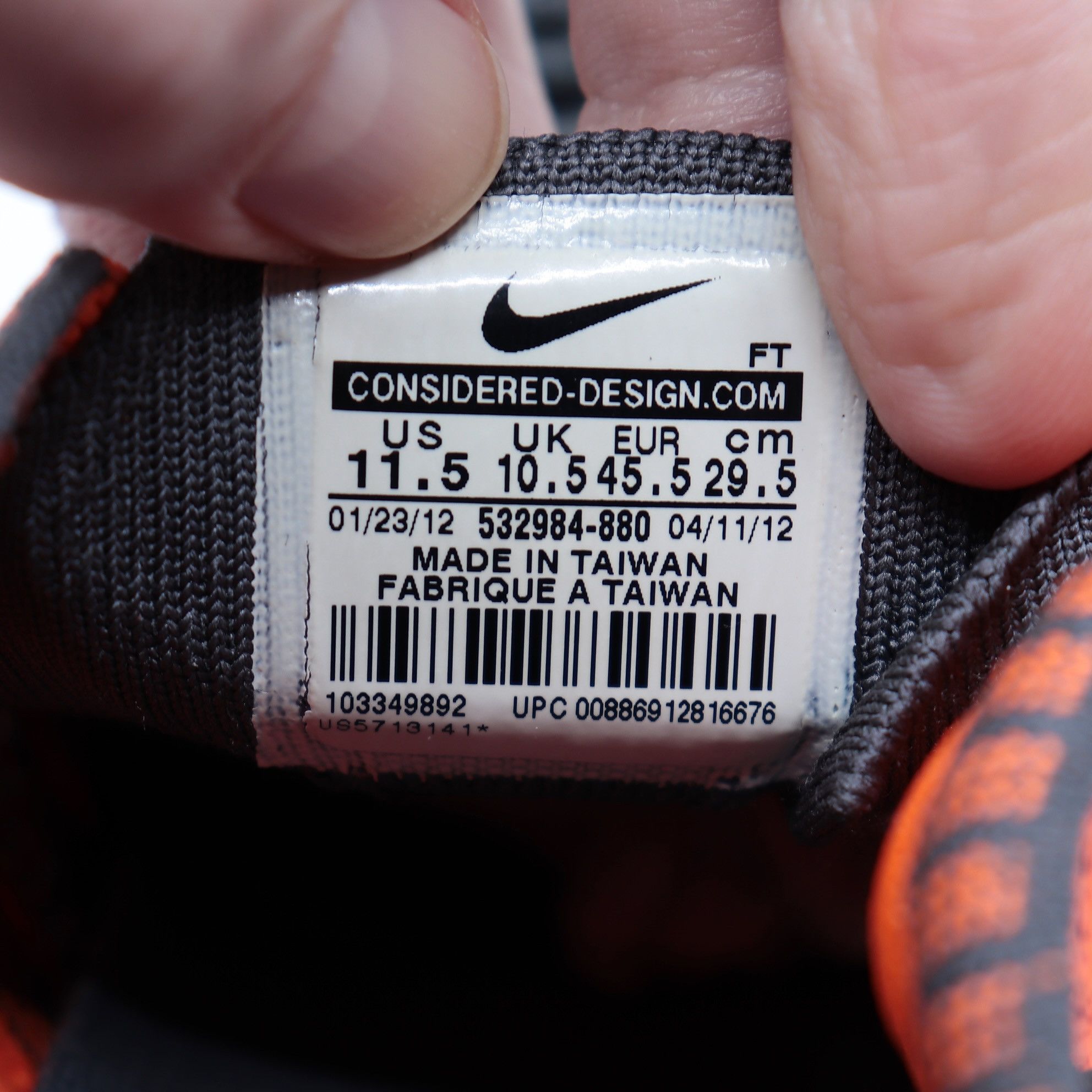 Nike Nike Flyknit Trainer+ Total Orange (532984-880) Size 11.5 Size US 11.5 / EU 44-45 - 10 Thumbnail