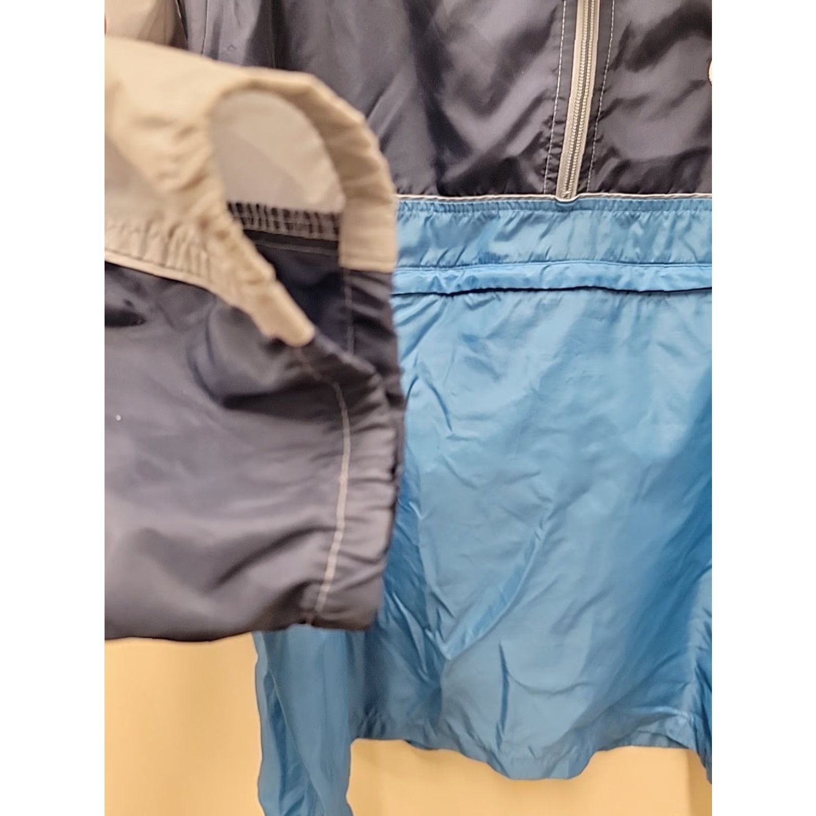 Nike VINTAGE Nike Mens Windbreaker Pullover 1/2 Zip Packable 80s Blue Grey L Size US L / EU 52-54 / 3 - 4 Thumbnail