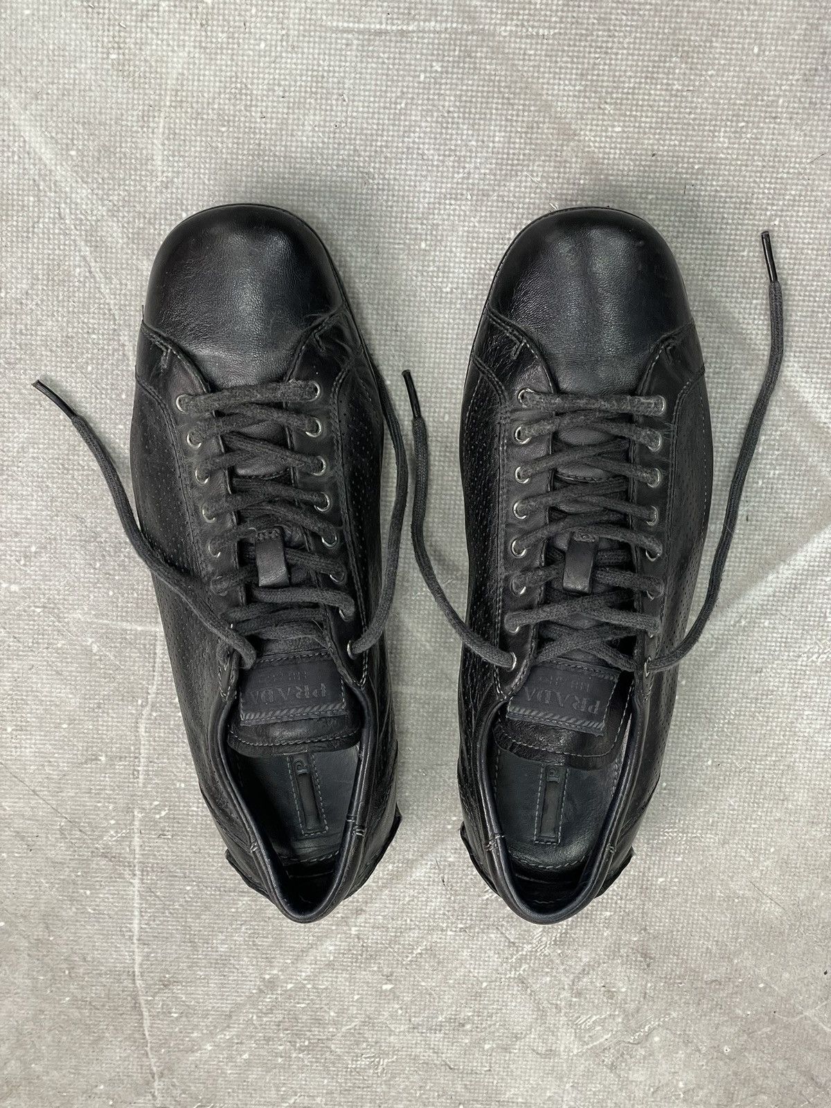 Prada y2k 2000s leather low shoes archive wear hype