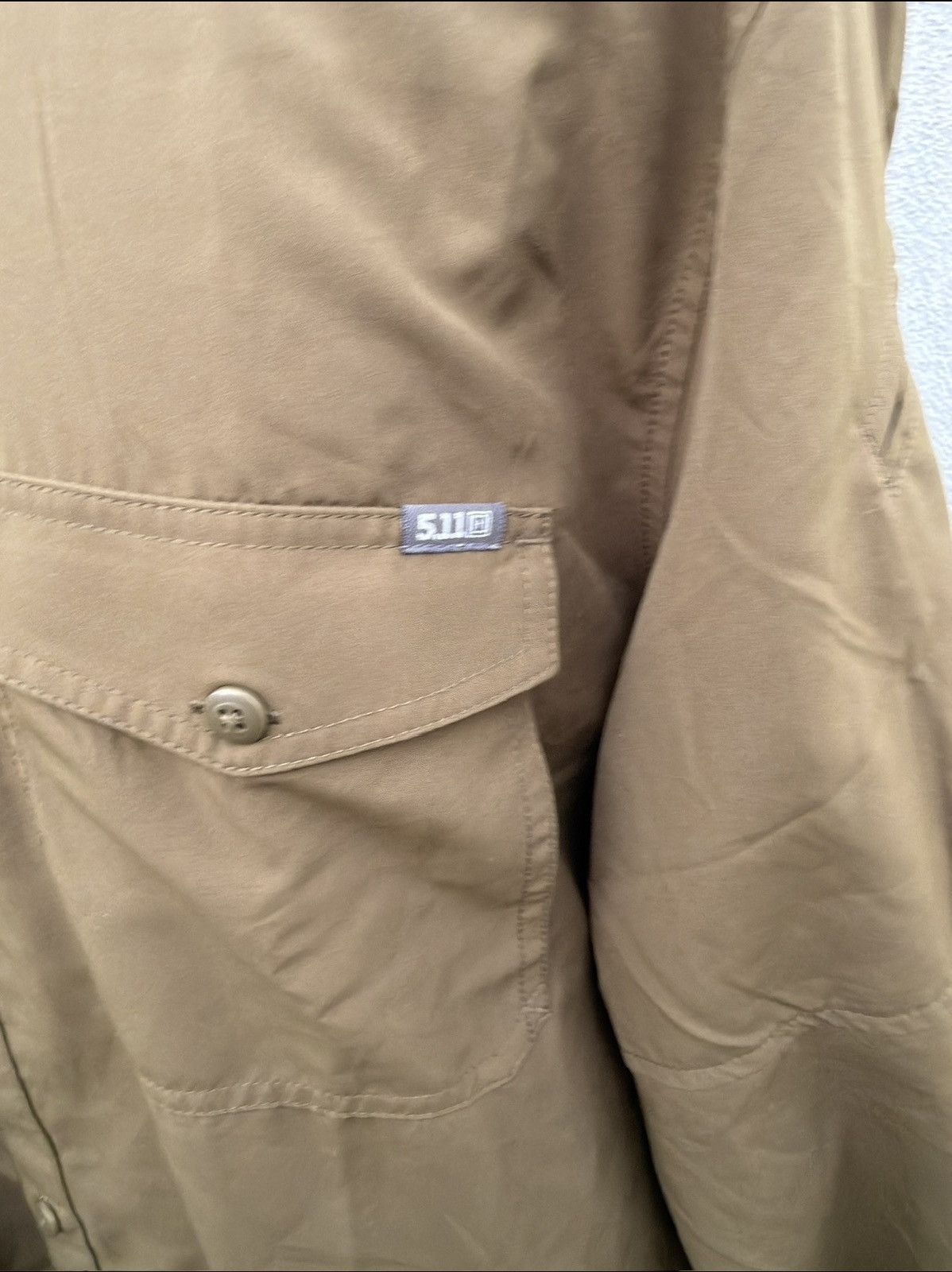 5.11 PreOwned 5.11 Tactical Button Men’s 2XL Khaki Long Sleeves Size US XXL / EU 58 / 5 - 3 Thumbnail