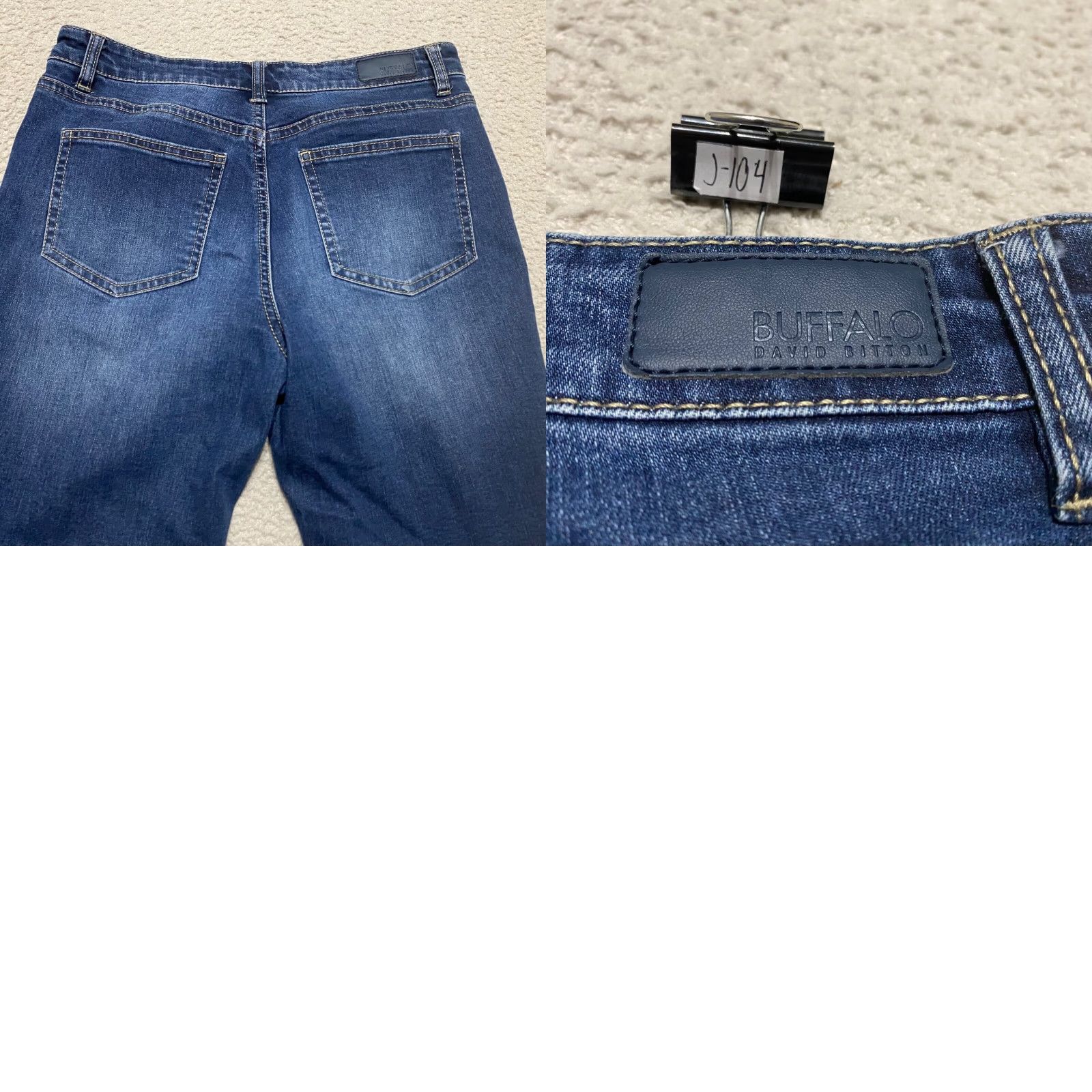 Buffalo David Bitton Buffalo Jeans Womens 4 Blue Denim Francesca Mid Rise Skinny Stretch Shirt Womens Jeans 4 Blue Denim 5-Pocket Skinny 30in Inseam Mens? Size 27" / US 4 / IT 40 - 9 Thumbnail