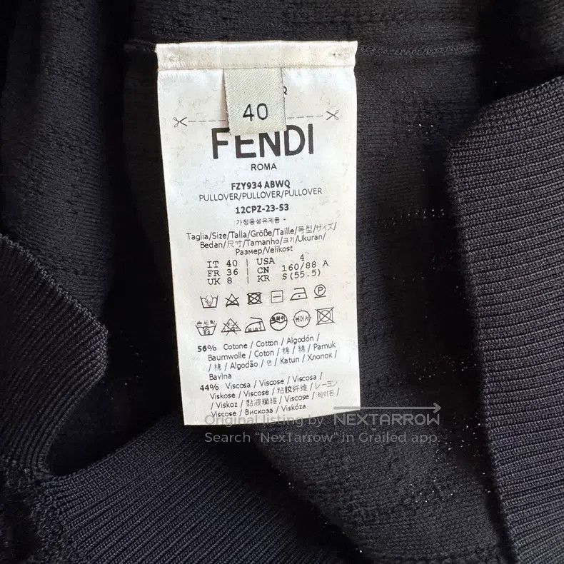 Fendi Fendi Monogrammed Logo Knit Short Sleeve Size XS / US 0-2 / IT 36-38 - 6 Thumbnail