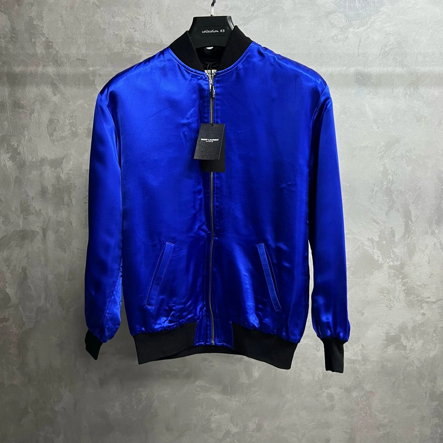 Saint Laurent Paris Saint Laurent Paris Silk Shark Blue T-Shirt 36 Women Size S / US 4 / IT 40 - 1 Thumbnail