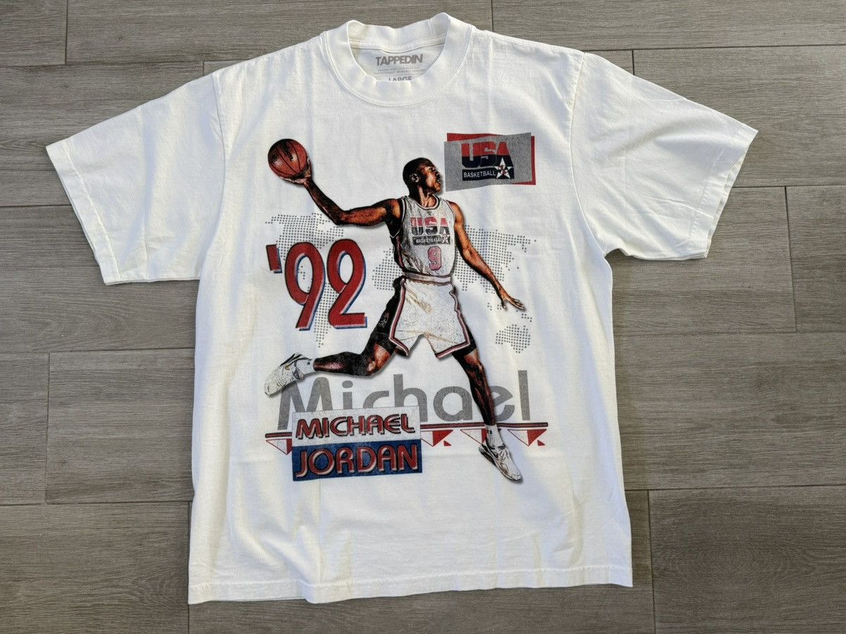 Other Tapped In Sneakers 1992 Team USA Jordan White Tee Sz L Large Size US L / EU 52-54 / 3 - 1 Thumbnail