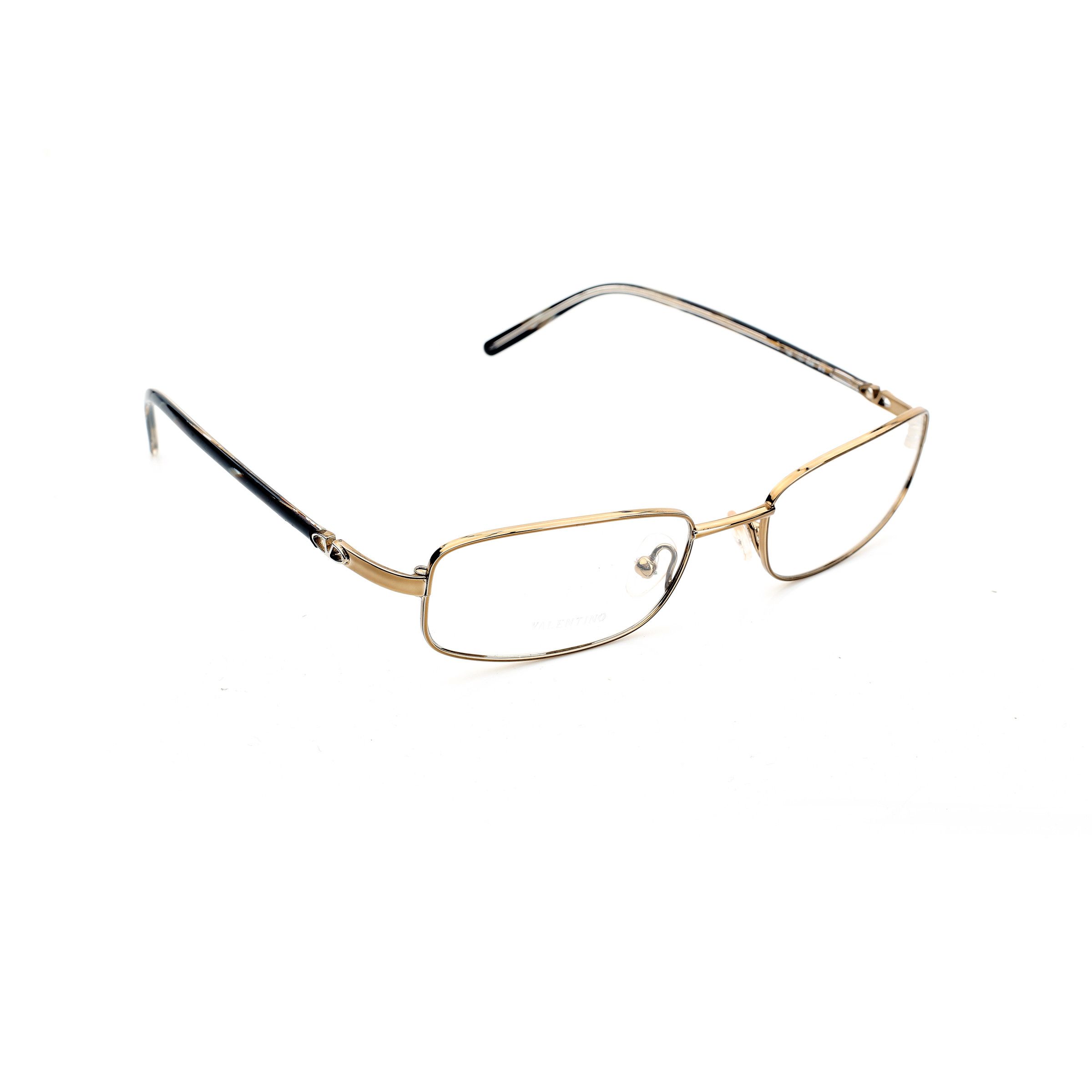 Valentino Valentino '90s Gold Paint Strokes Rectangular Glasses Size ONE SIZE - 3 Thumbnail