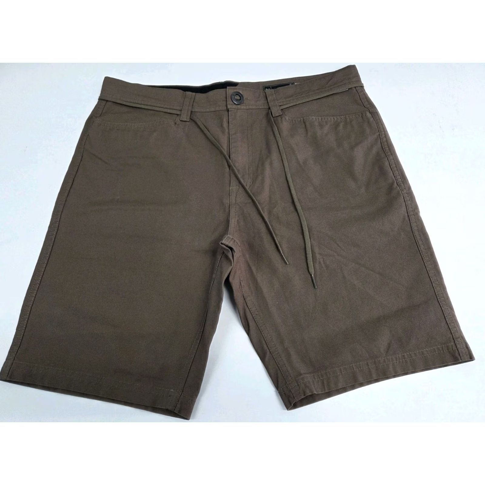 Volcom Volcom Shorts Mens 34 Brown Stone Made Chino Drawstring Logo Pckts Size US 34 / EU 50 - 2 Thumbnail