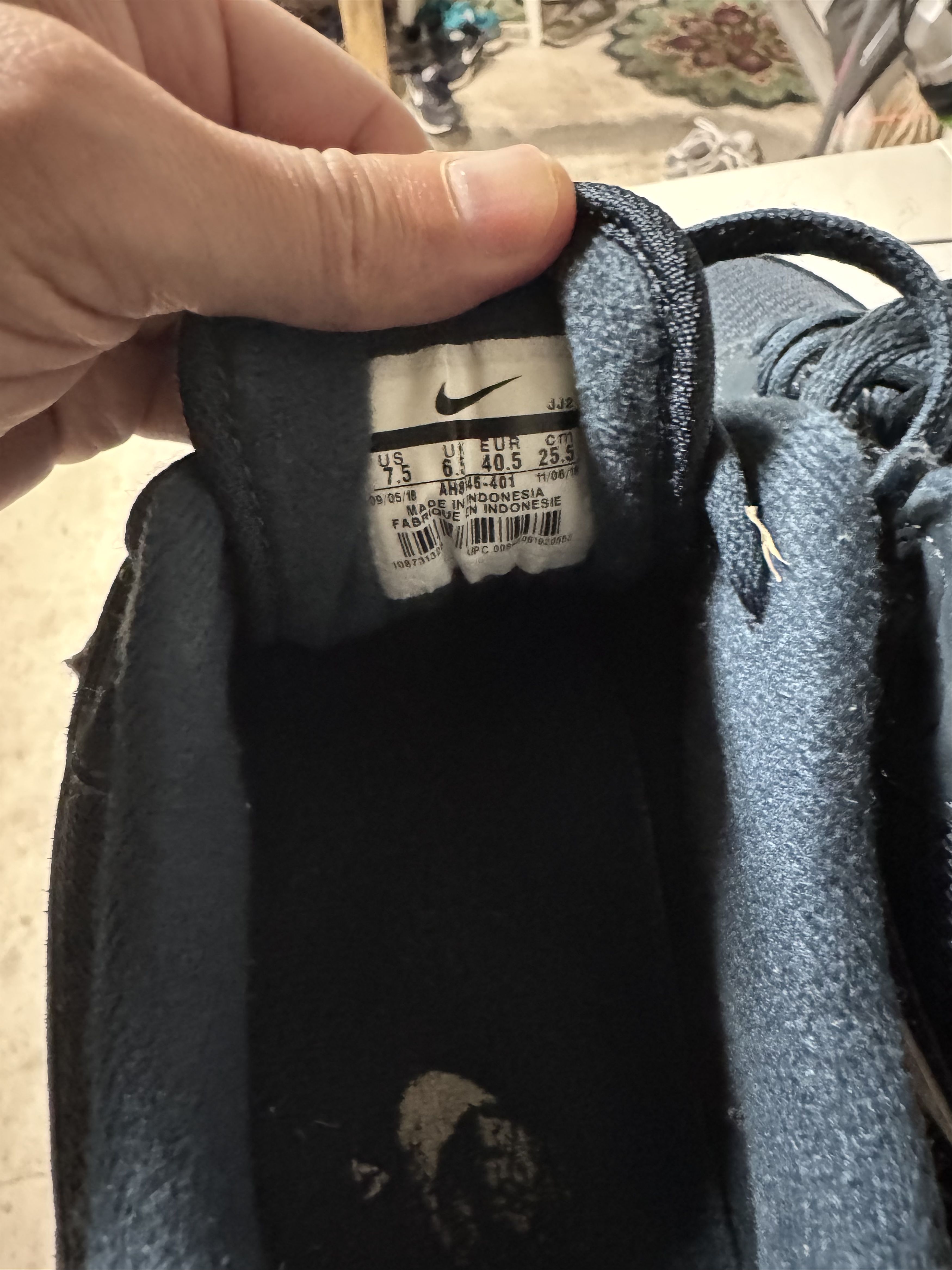 Nike Nike Air Max 1 Navy Size US 7.5 / EU 40-41 - 3 Thumbnail