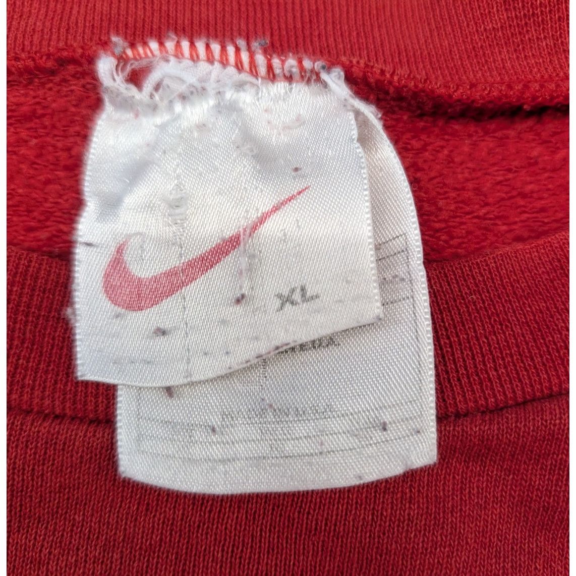Nike × Vintage Vintage 90s Nike Red Check made in USA crewneck sweater Size US XL / EU 56 / 4 - 2 Thumbnail