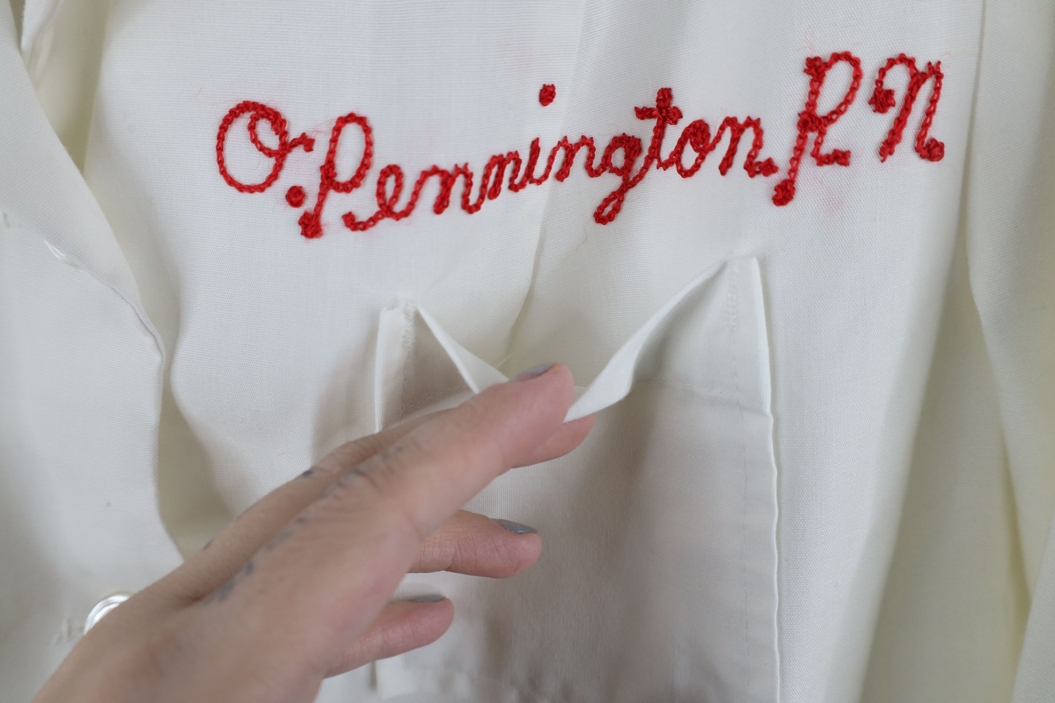 Vintage Vintage 50s 60s Registered Nurse Uniform Jacket Coat USA Size L / US 10 / IT 46 - 6 Thumbnail